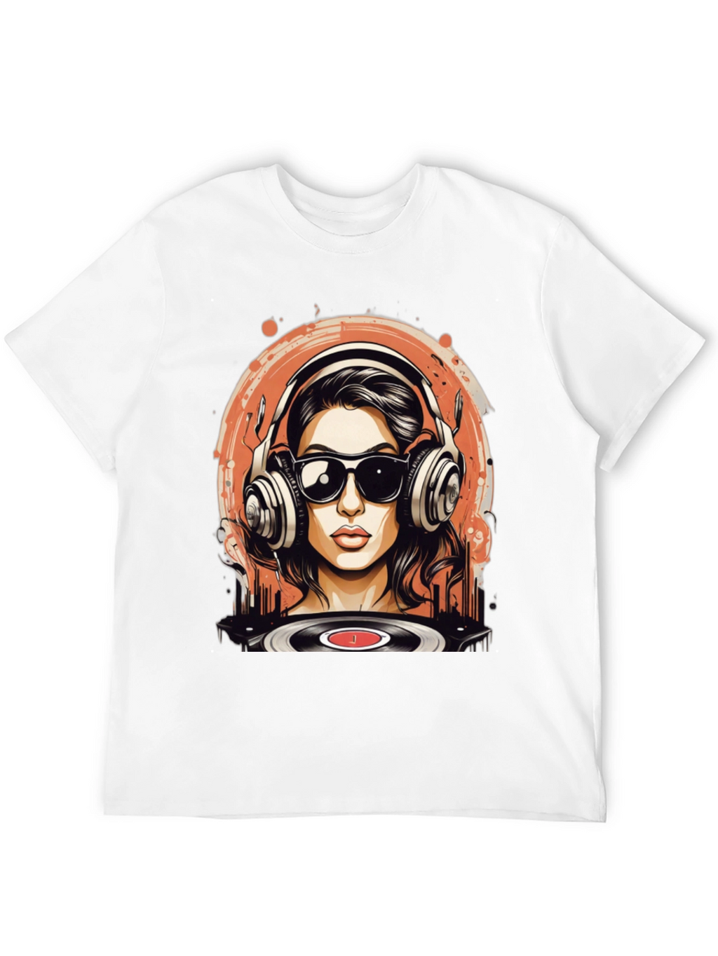 DJ Girl Graphic T-Shirt: Cool Music Vibe