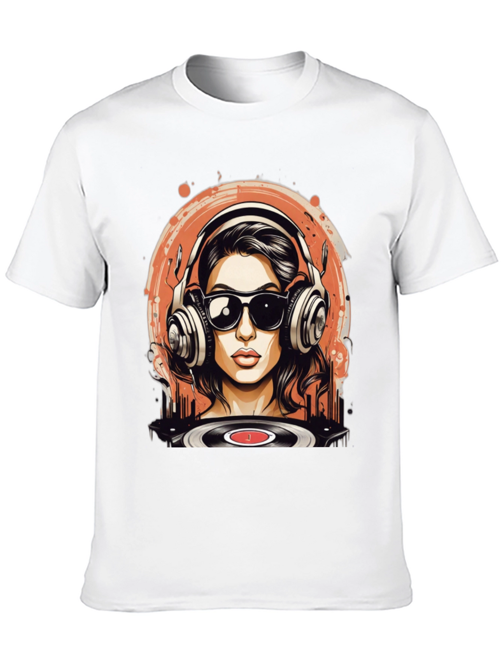 DJ Girl Graphic T-Shirt: Cool Music Vibe