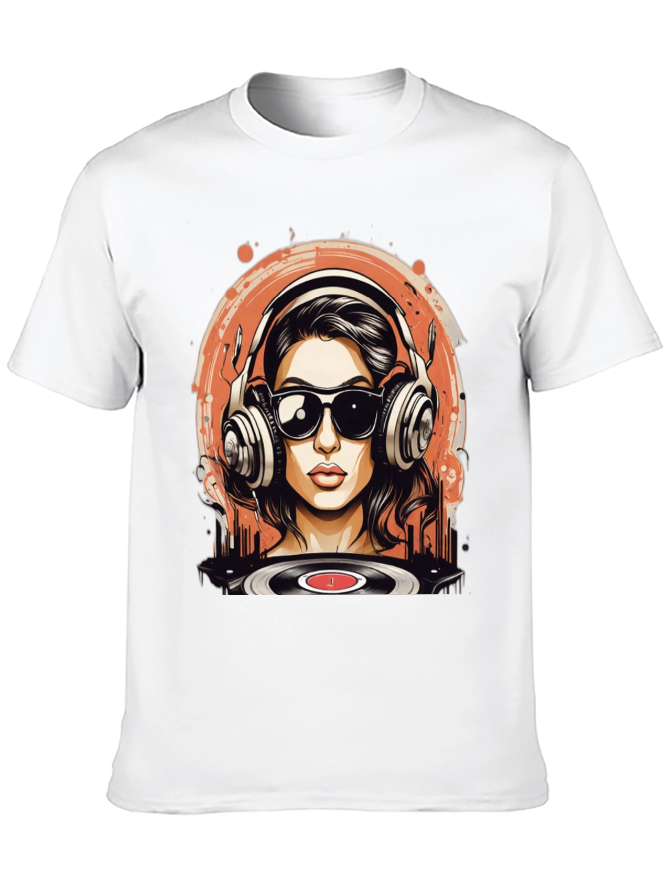 DJ Girl Graphic T-Shirt: Cool Music Vibe