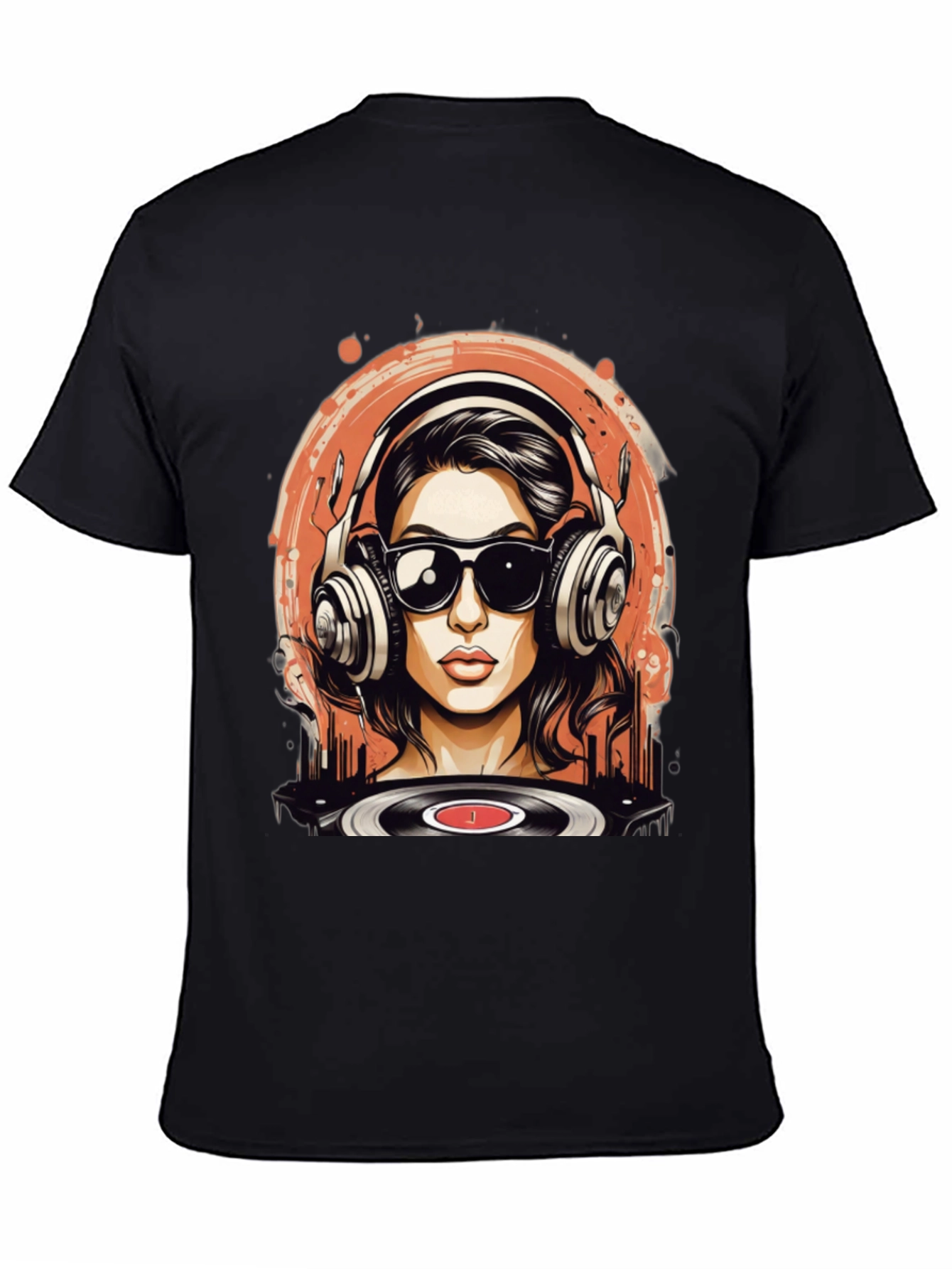 DJ Girl Graphic T-Shirt: Cool Music Vibe