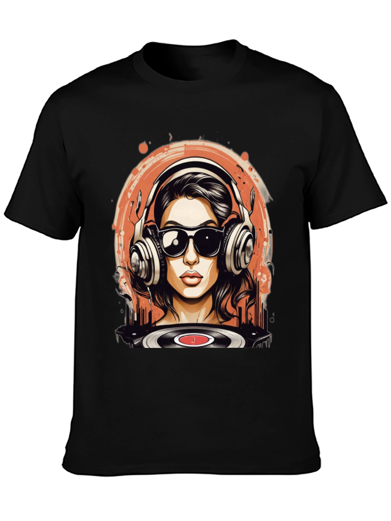 DJ Girl Graphic T-Shirt: Cool Music Vibe
