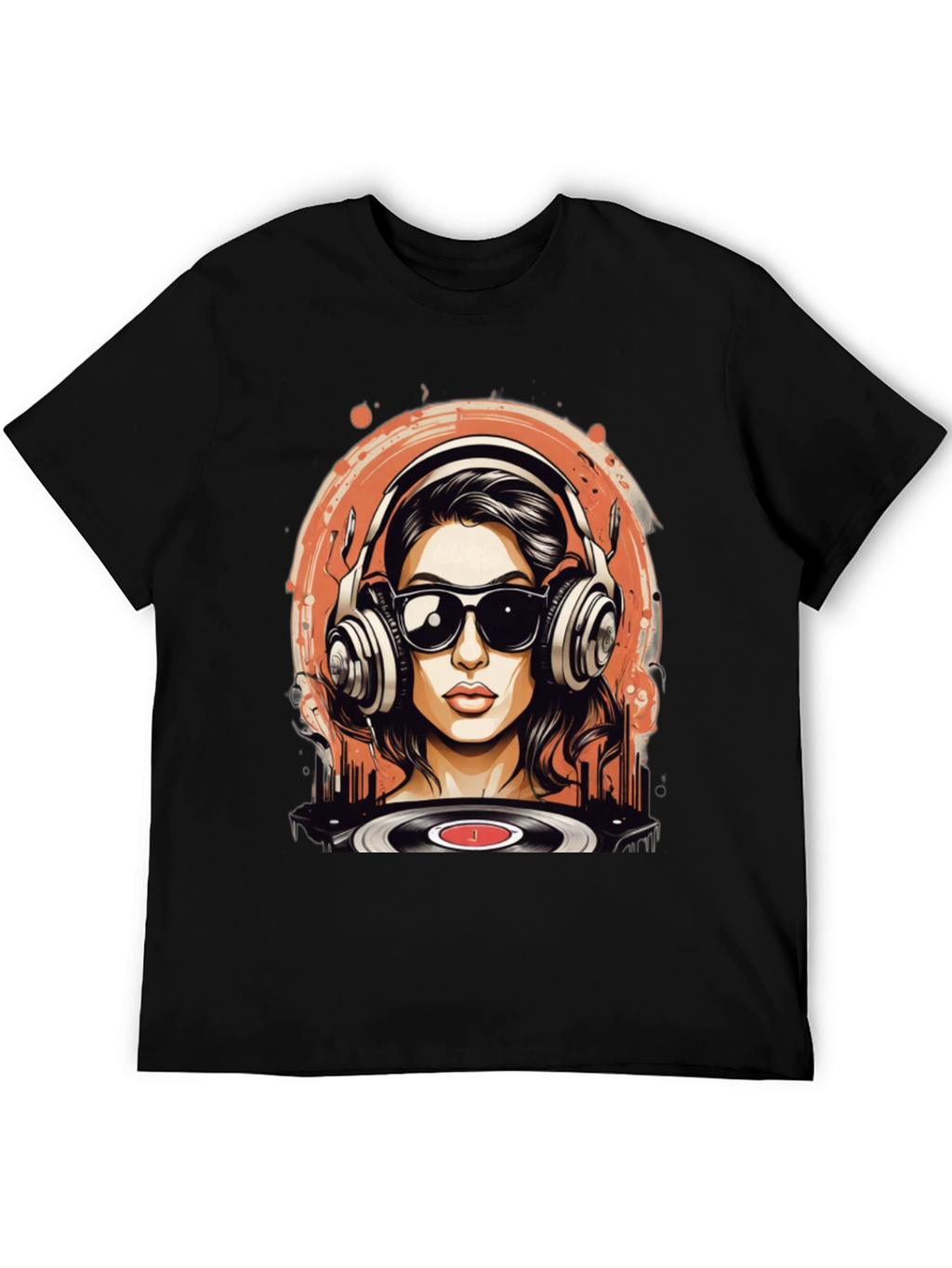 DJ Girl Graphic T-Shirt: Cool Music Vibe