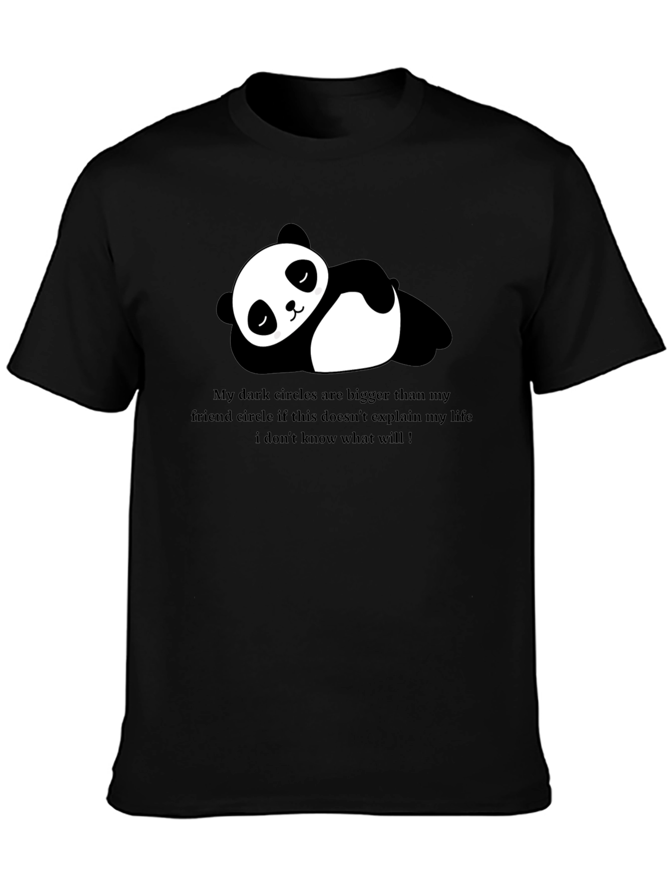 Lazy Panda Graphic Tee - Dark Circles Humor