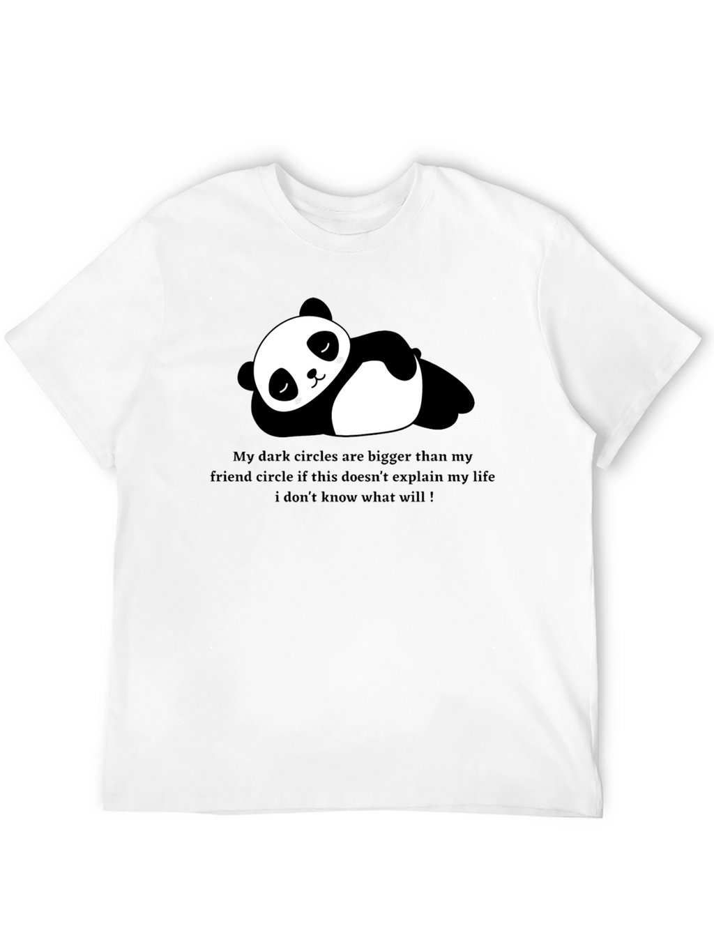 Lazy Panda Graphic Tee - Dark Circles Humor