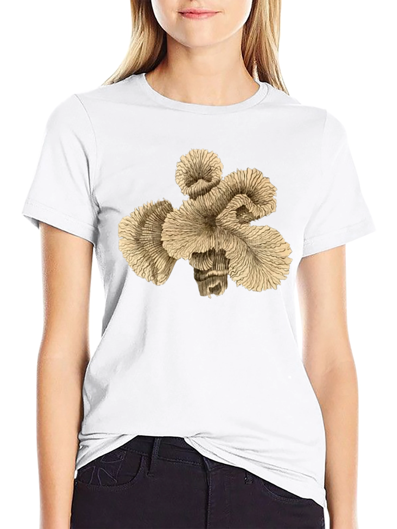 Abstract Coral Graphic Print T-Shirt