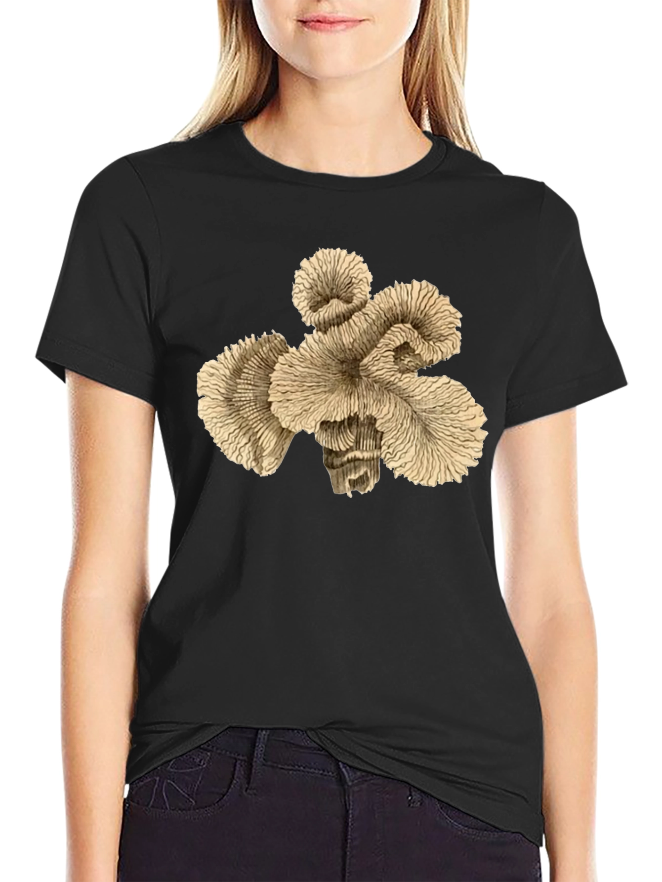 Abstract Coral Graphic Print T-Shirt