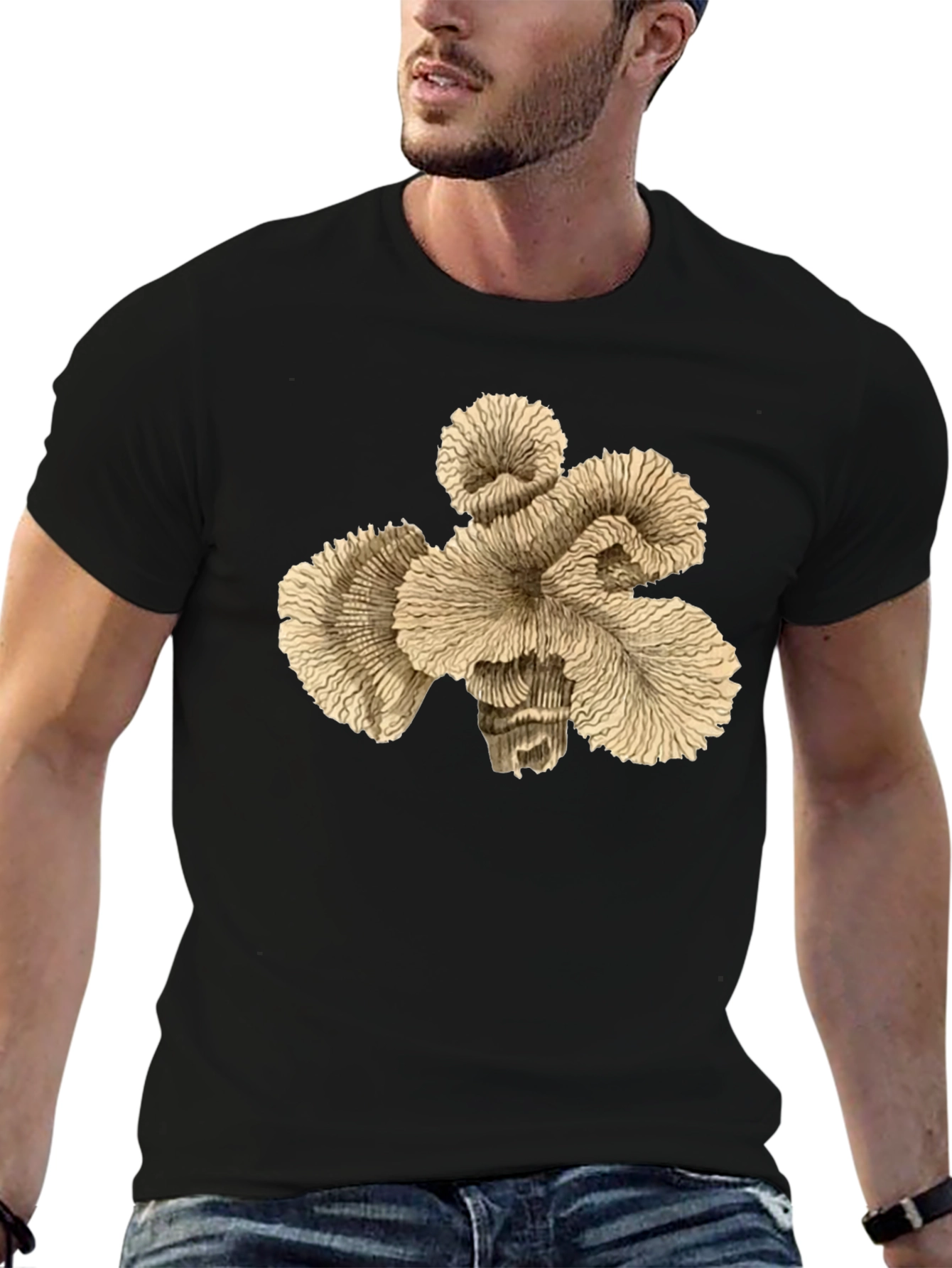 Abstract Coral Graphic Print T-Shirt