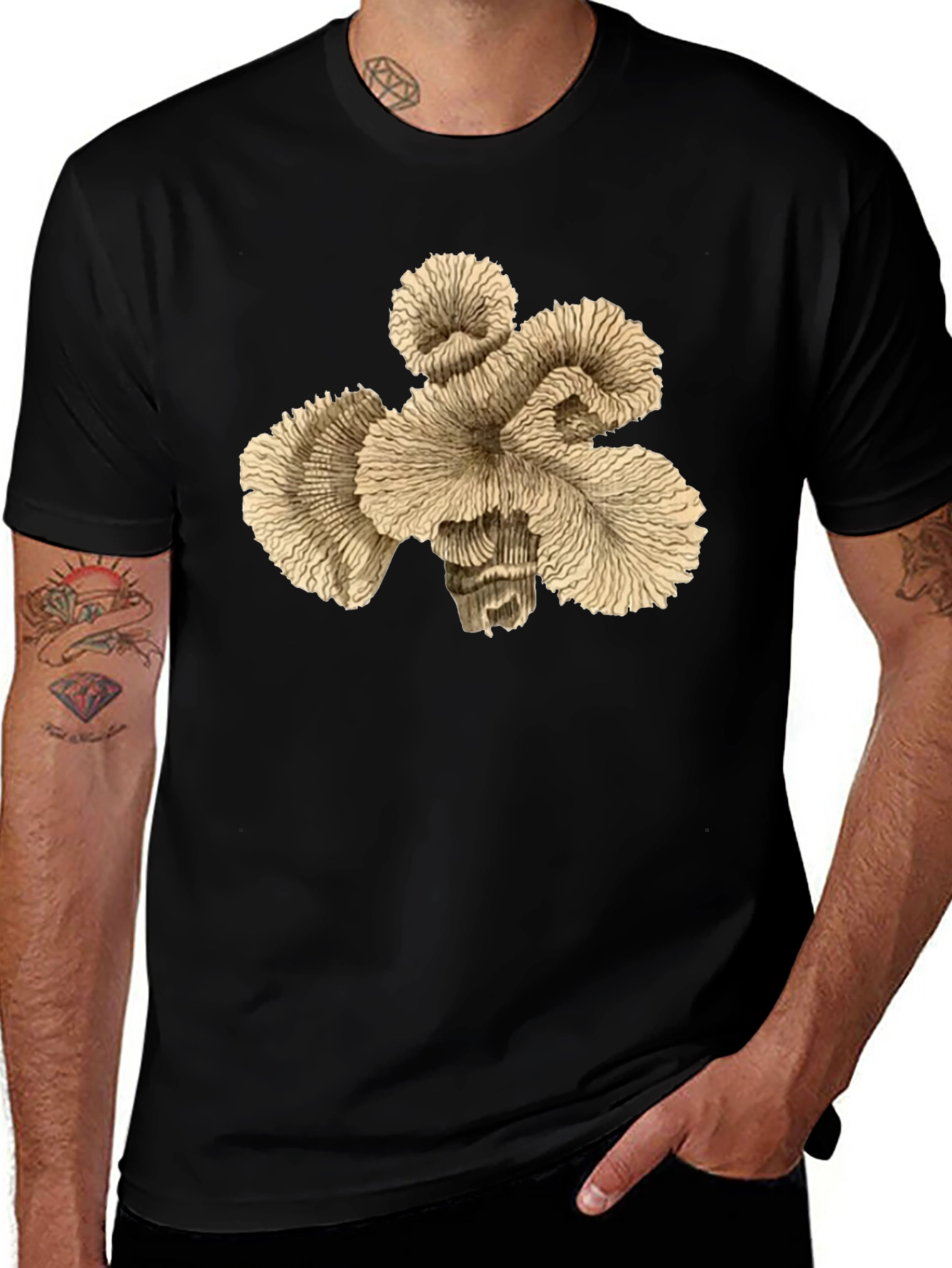 Abstract Coral Graphic Print T-Shirt