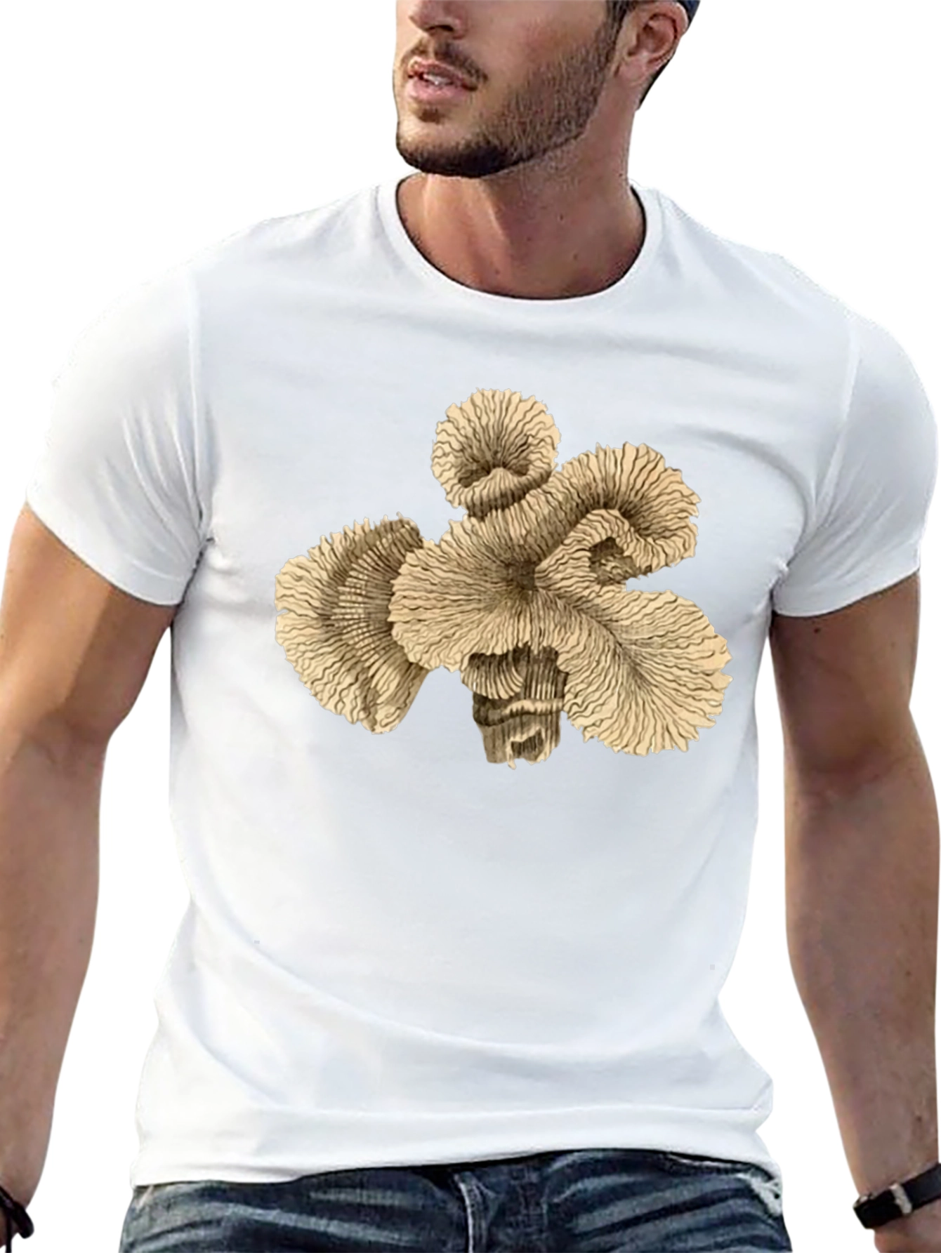 Abstract Coral Graphic Print T-Shirt