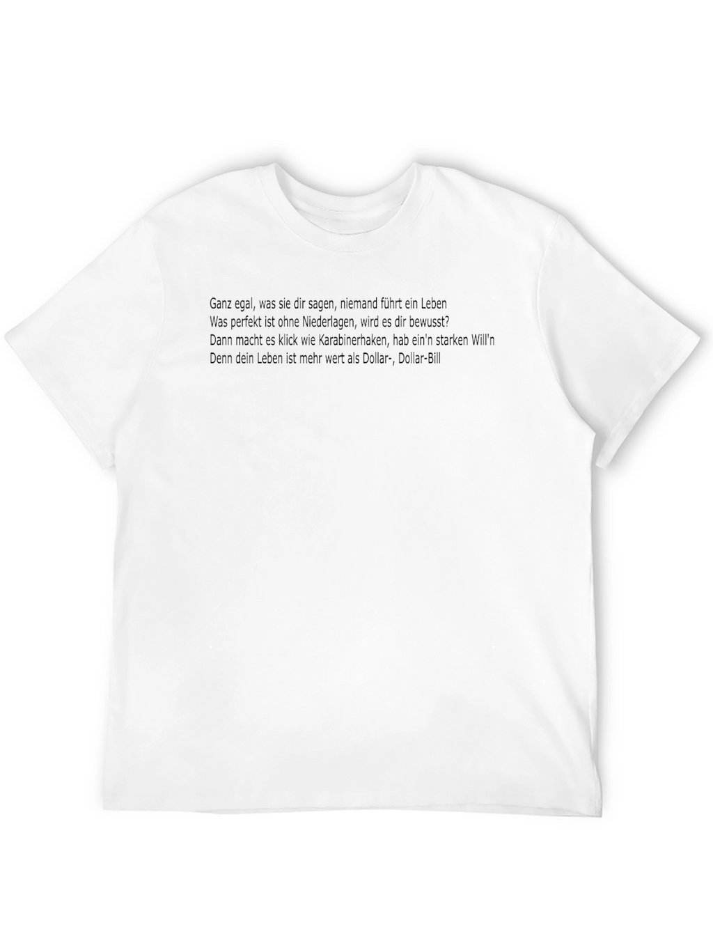 Black T-Shirt with Motivational German Text