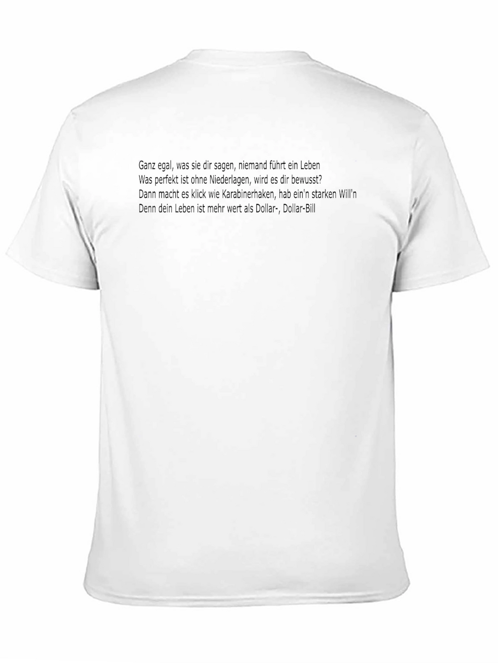 Black T-Shirt with Motivational German Text