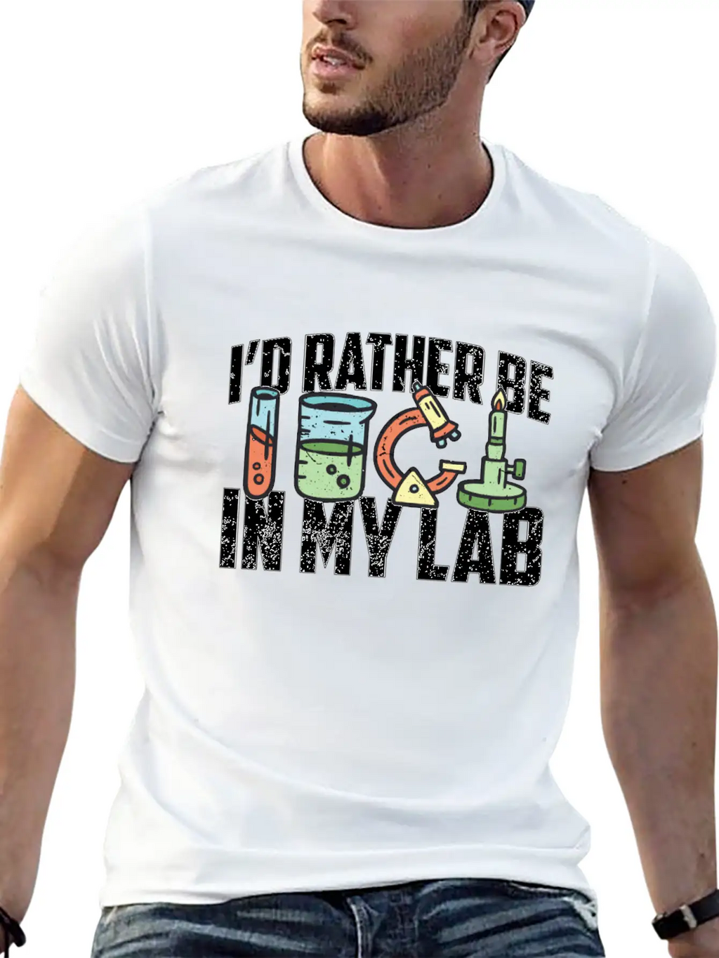 Lab Technician I'd Rather Be In Healthcare Medical Essential Cotton Tee For Daily Outfits – Unisex Style