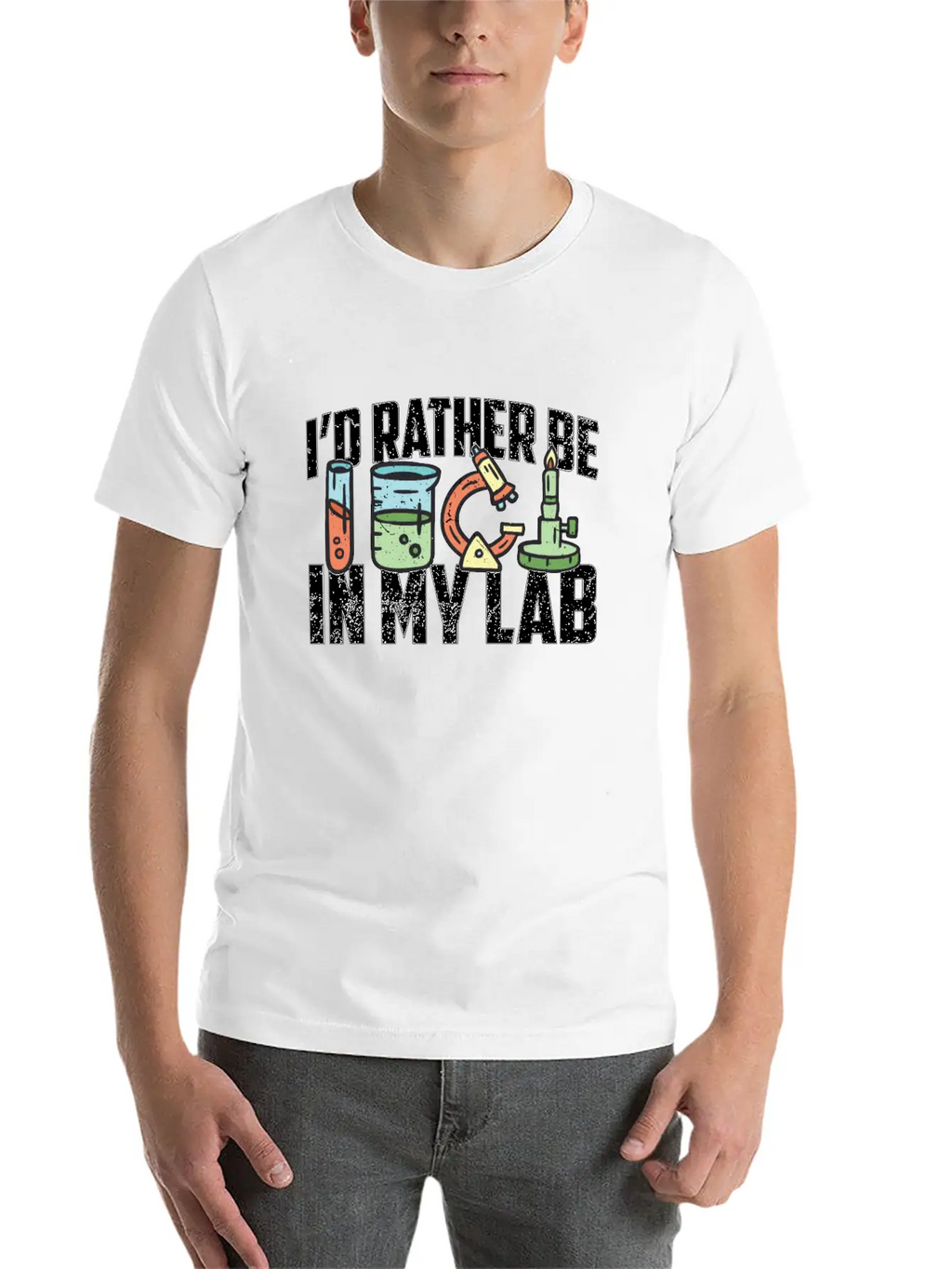 Lab Technician I'd Rather Be In Healthcare Medical Essential Cotton Tee For Daily Outfits – Unisex Style