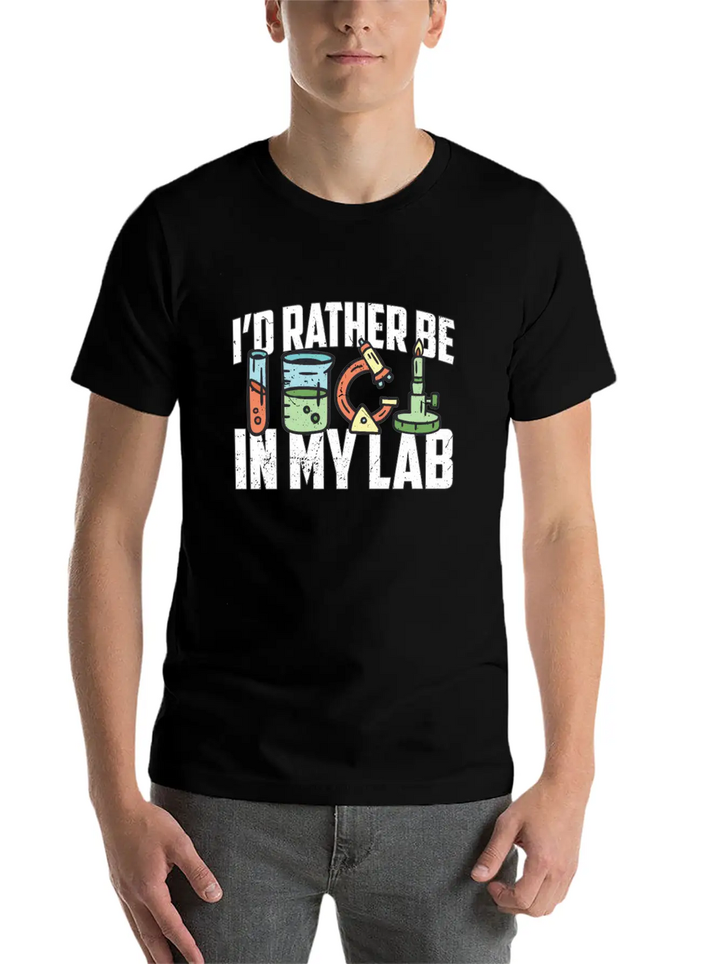 Lab Technician I'd Rather Be In Healthcare Medical Essential Cotton Tee For Daily Outfits – Unisex Style