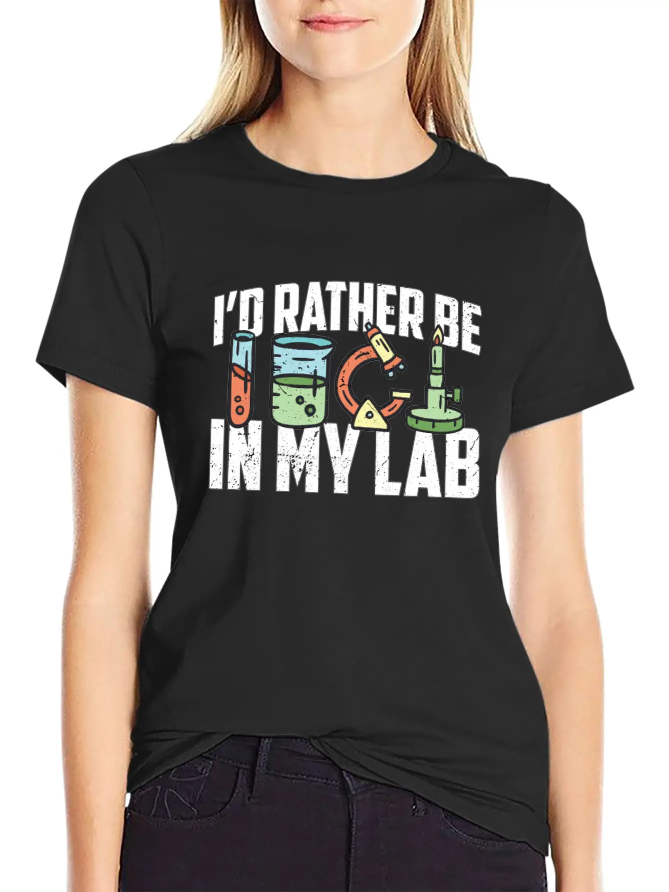 Lab Technician I'd Rather Be In Healthcare Medical Essential Cotton Tee For Daily Outfits – Unisex Style
