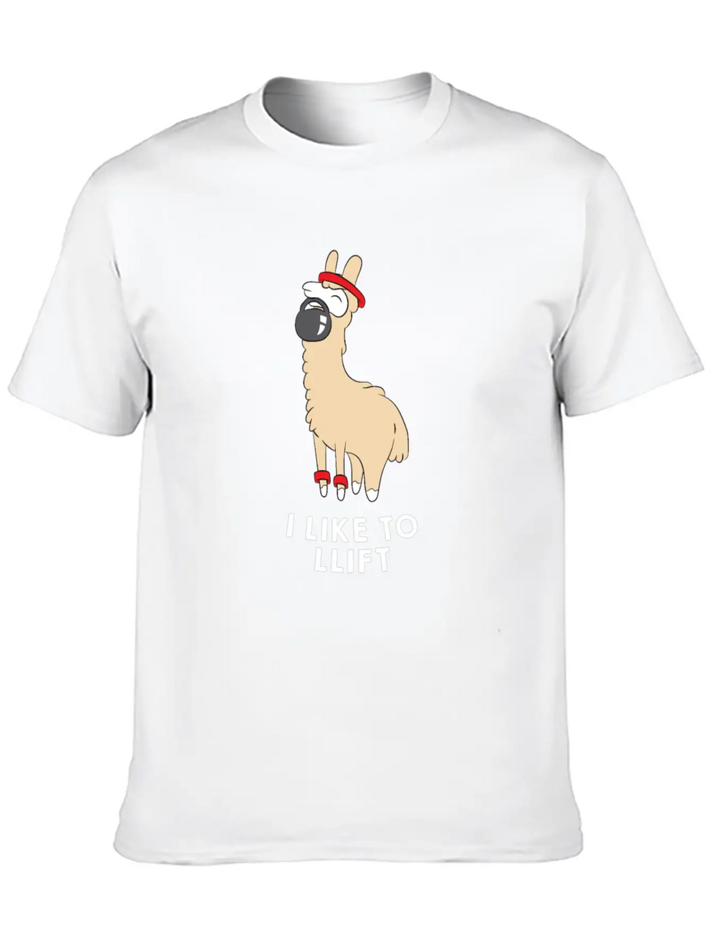 Lama In The Gym - Weightlifting - I LIKE TO LLIFT Breathable Soft Cotton T-Shirt – Timeless Casual Look