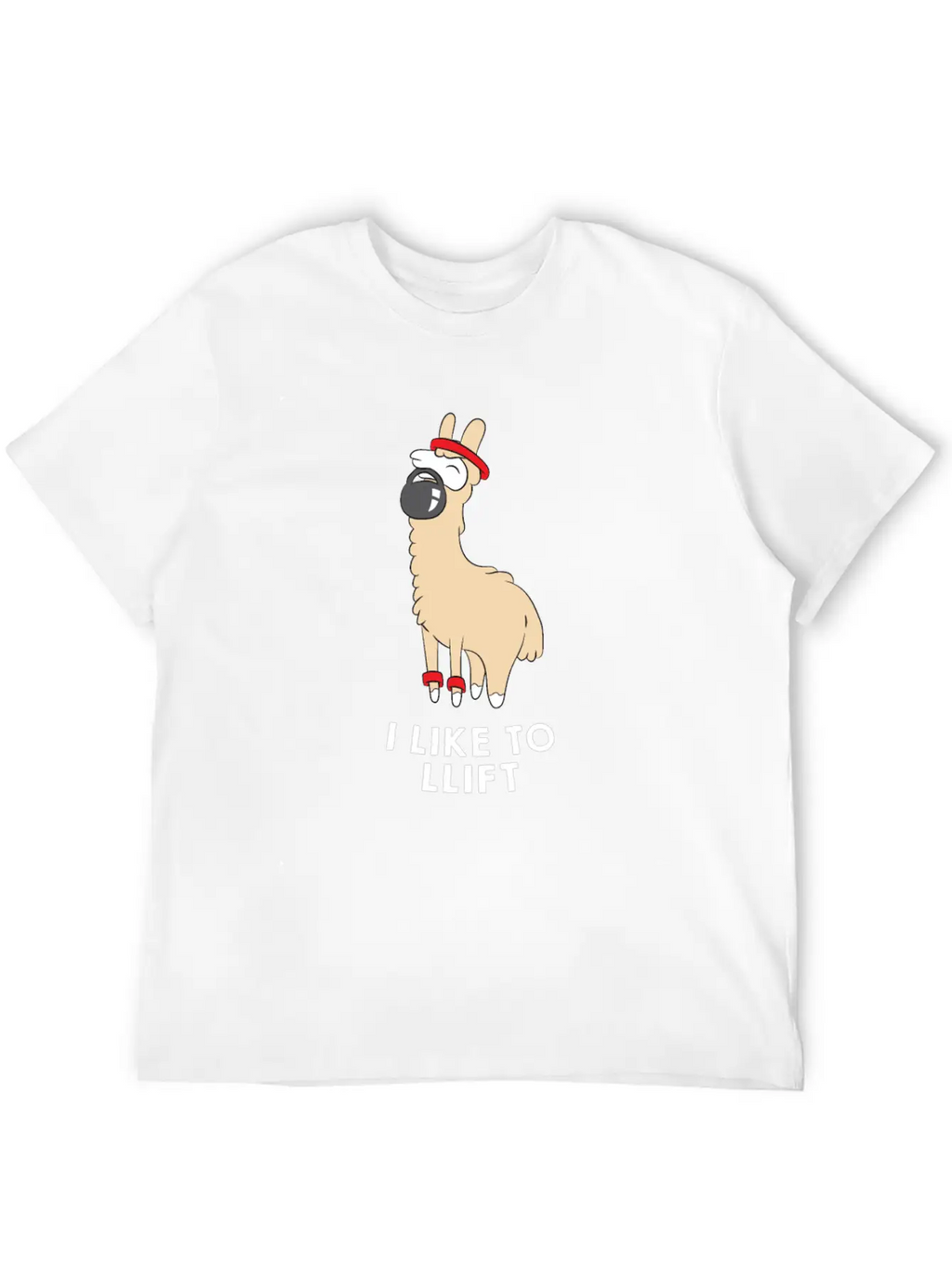 Lama In The Gym - Weightlifting - I LIKE TO LLIFT Breathable Soft Cotton T-Shirt – Timeless Casual Look