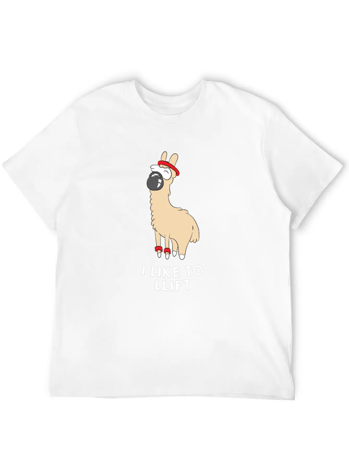 Lama In The Gym - Weightlifting - I LIKE TO LLIFT Breathable Soft Cotton T-Shirt – Timeless Casual Look