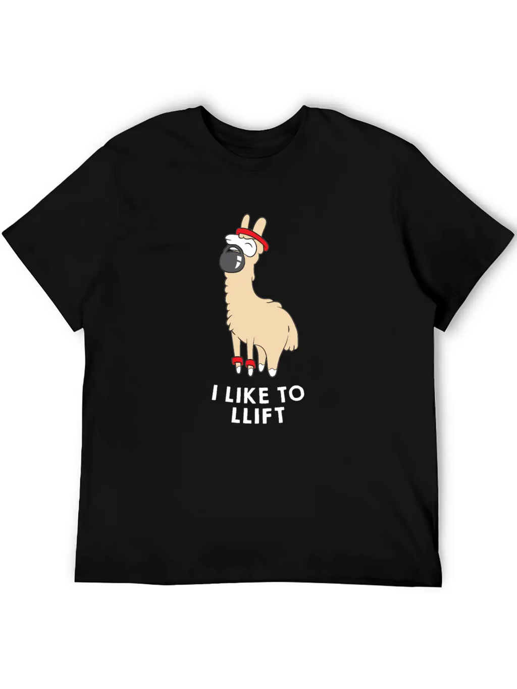 Lama In The Gym - Weightlifting - I LIKE TO LLIFT Breathable Soft Cotton T-Shirt – Timeless Casual Look
