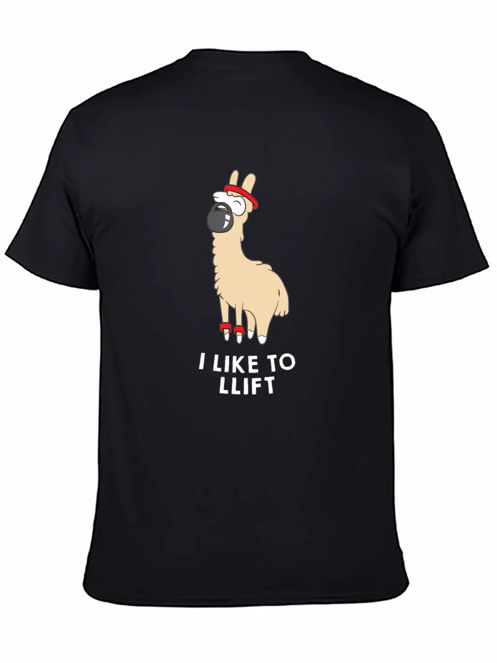 Lama In The Gym - Weightlifting - I LIKE TO LLIFT Breathable Soft Cotton T-Shirt – Timeless Casual Look