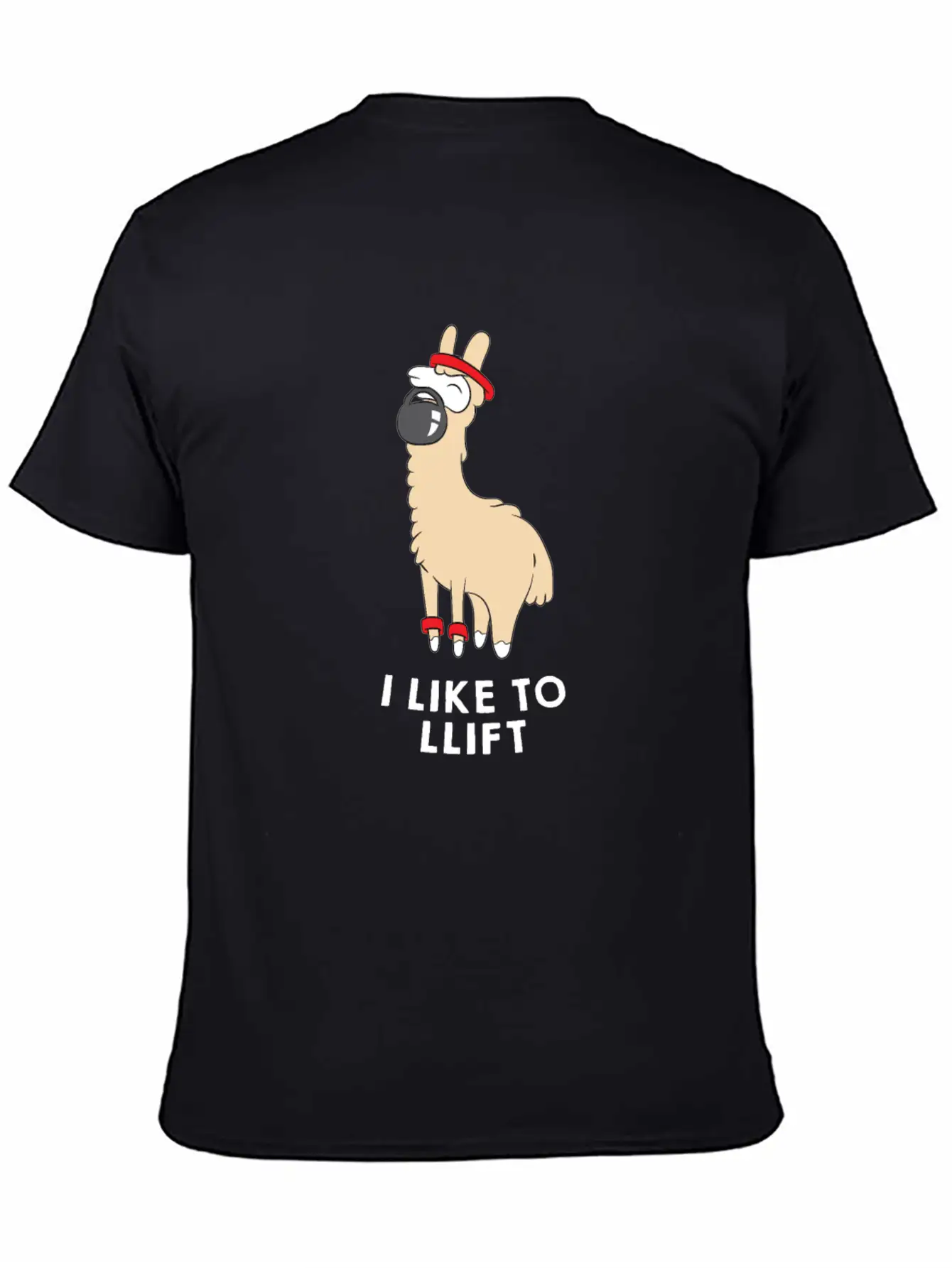 Lama In The Gym - Weightlifting - I LIKE TO LLIFT Breathable Soft Cotton T-Shirt – Timeless Casual Look