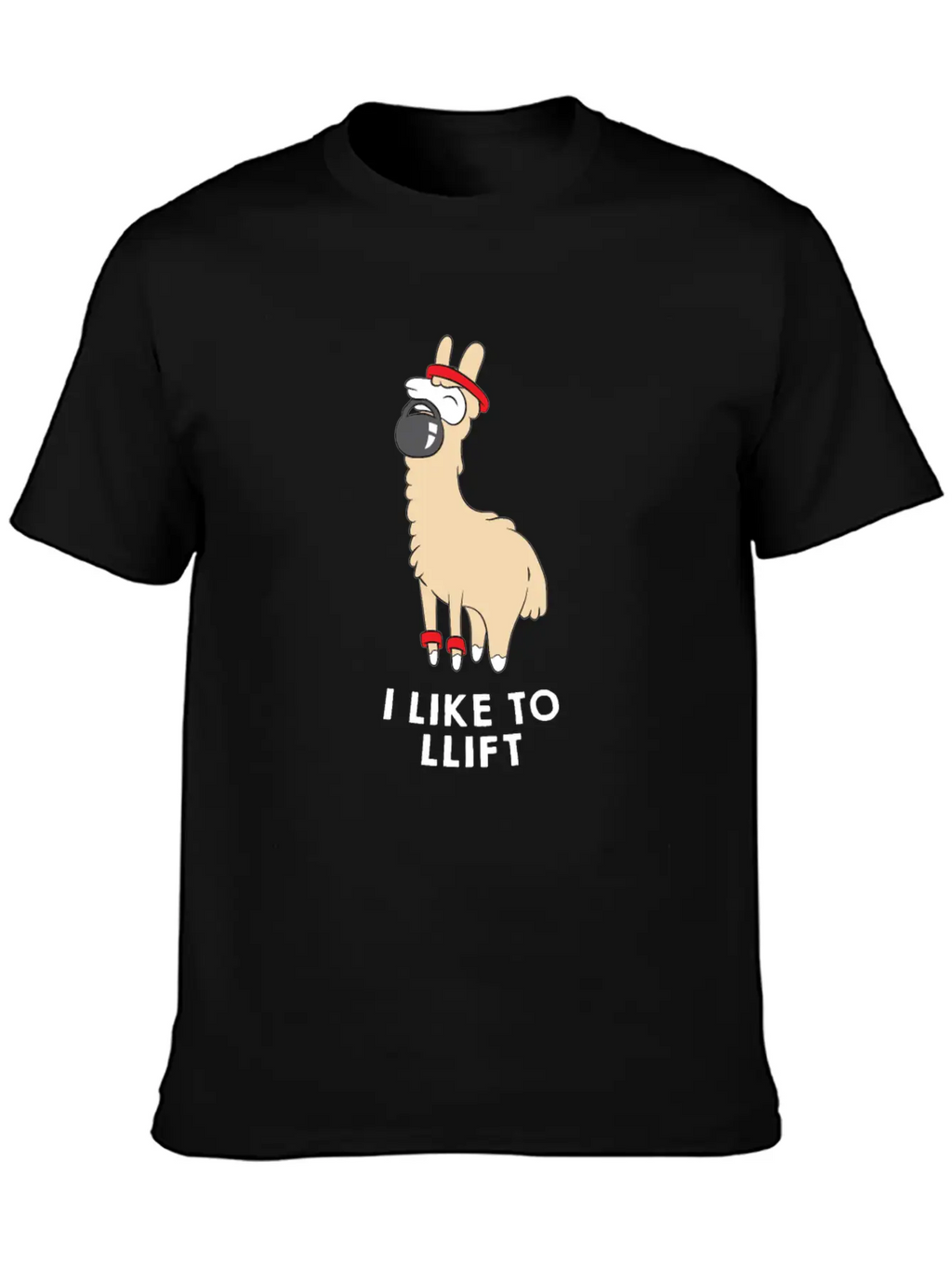 Lama In The Gym - Weightlifting - I LIKE TO LLIFT Breathable Soft Cotton T-Shirt – Timeless Casual Look