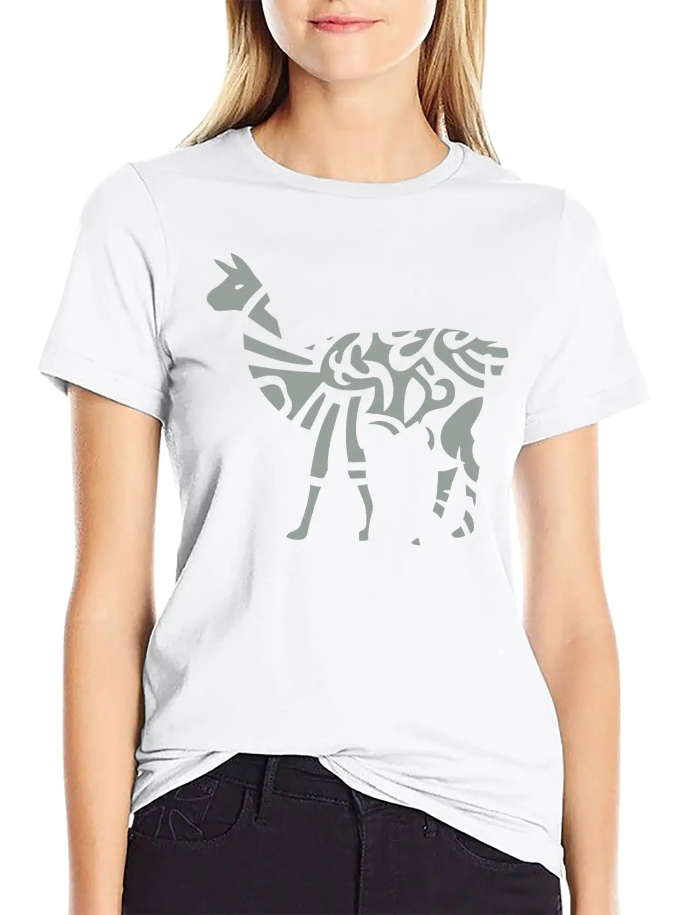 Lama Tribal Wild Animal Designs Relaxed Everyday Tee – Lightweight And Durable Cotton