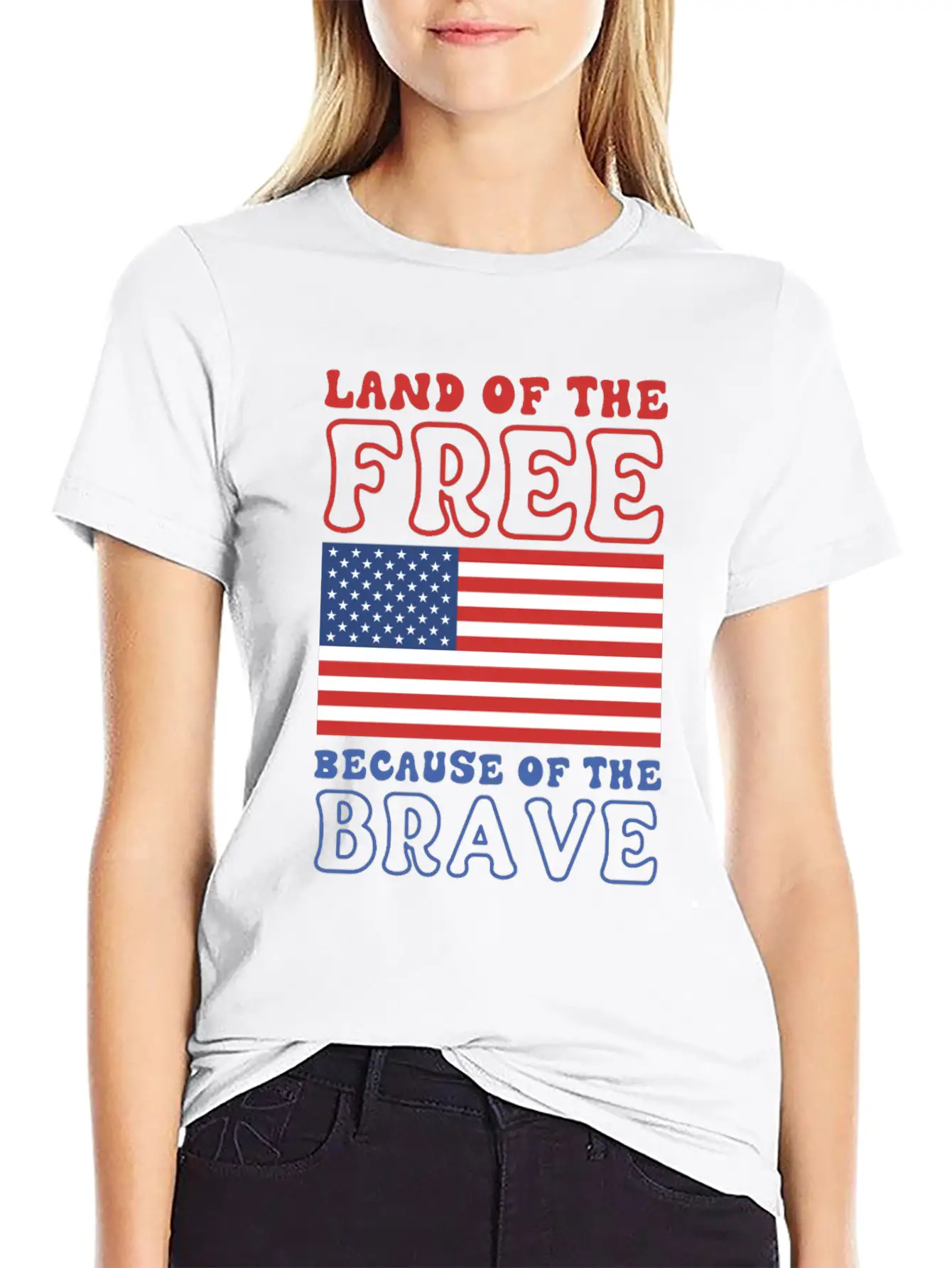 Land Of The Free Because Of The Brave Classic Cotton Tee – Unisex Comfort For Any Season