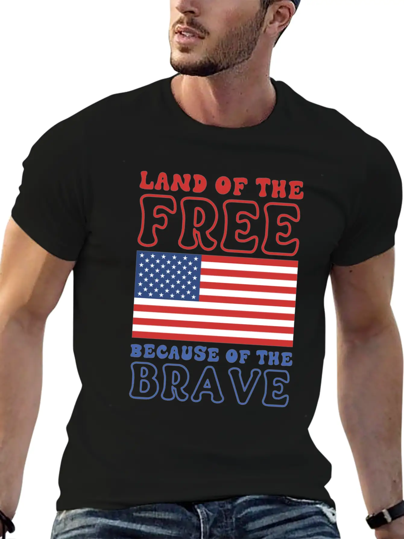 Land Of The Free Because Of The Brave Classic Cotton Tee – Unisex Comfort For Any Season