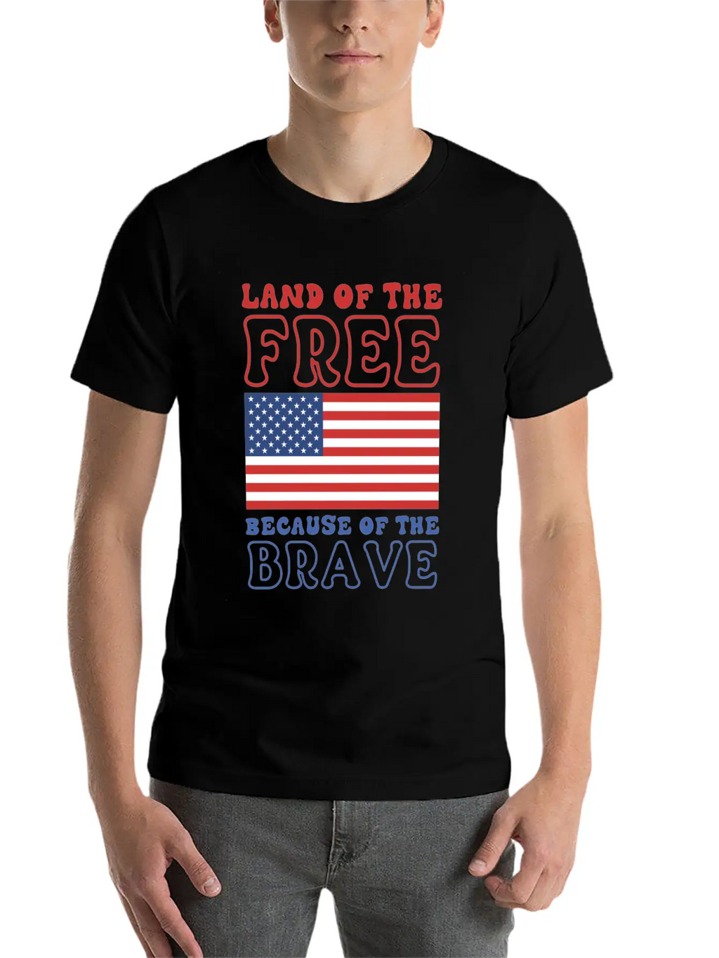 Land Of The Free Because Of The Brave Classic Cotton Tee – Unisex Comfort For Any Season