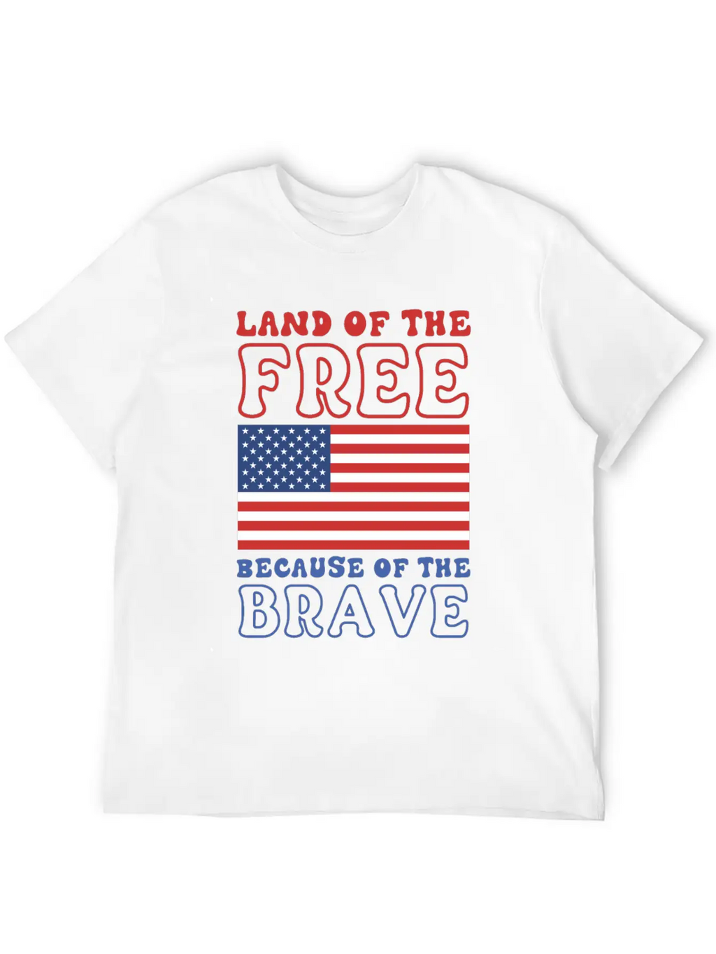 Land Of The Free Because Of The Brave Classic Cotton Tee – Unisex Comfort For Any Season