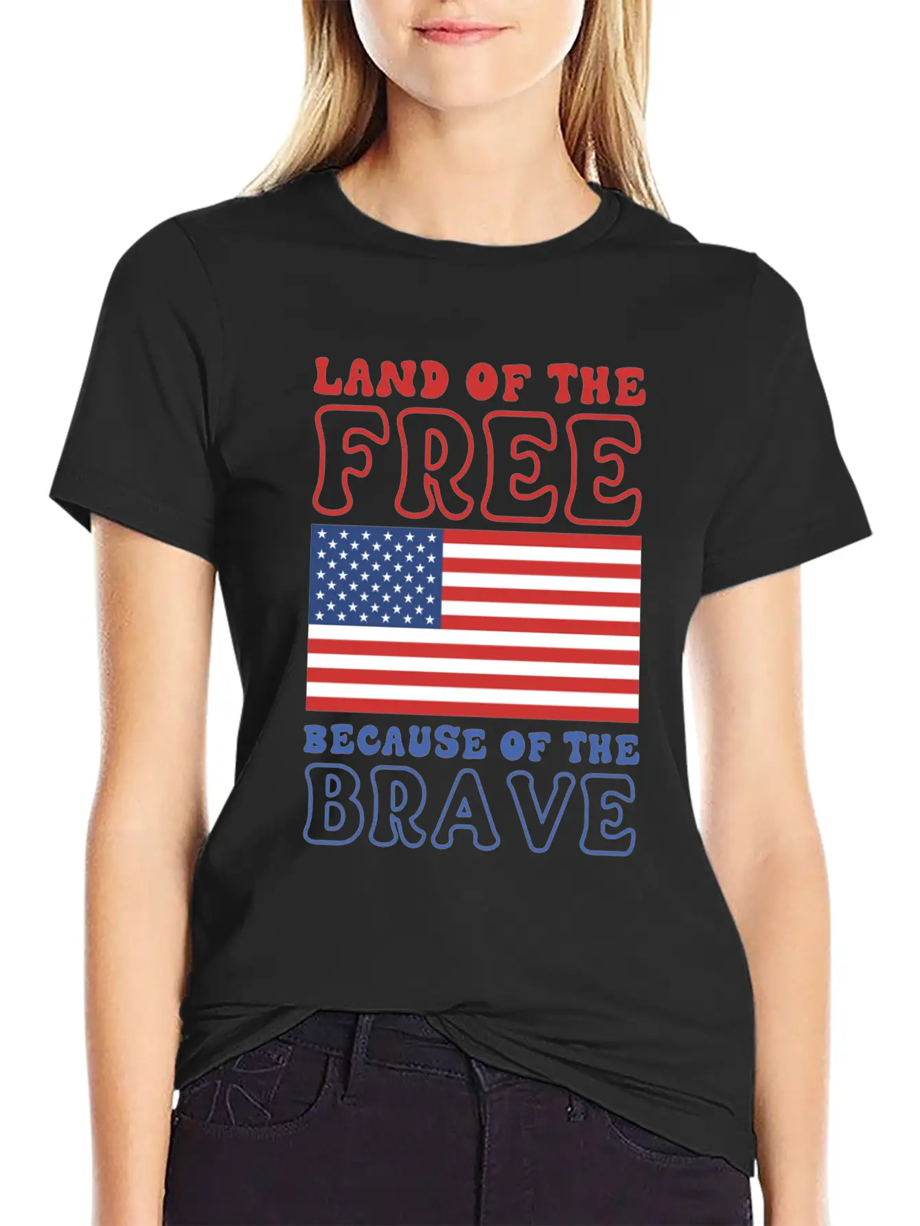 Land Of The Free Because Of The Brave Classic Cotton Tee – Unisex Comfort For Any Season