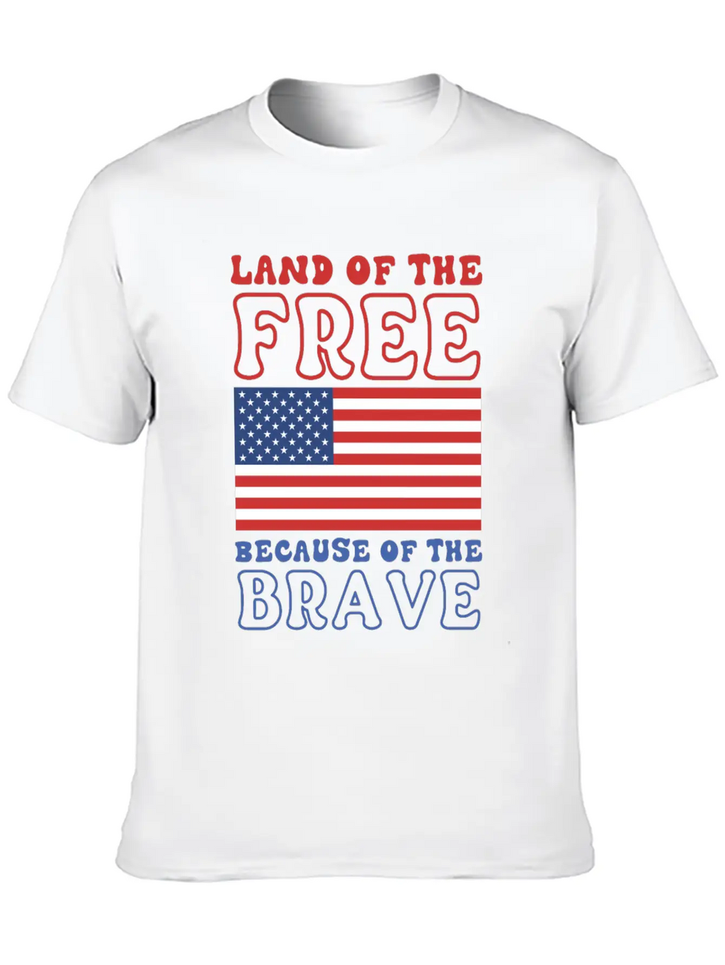 Land Of The Free Because Of The Brave Classic Cotton Tee – Unisex Comfort For Any Season