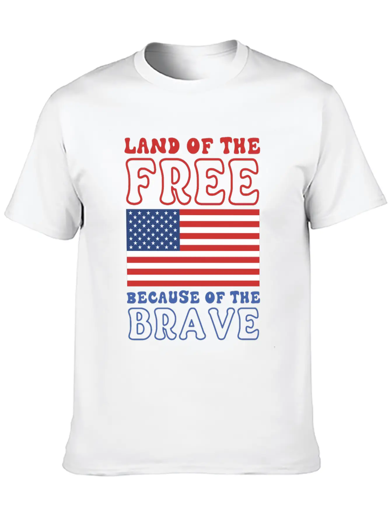 Land Of The Free Because Of The Brave Classic Cotton Tee – Unisex Comfort For Any Season