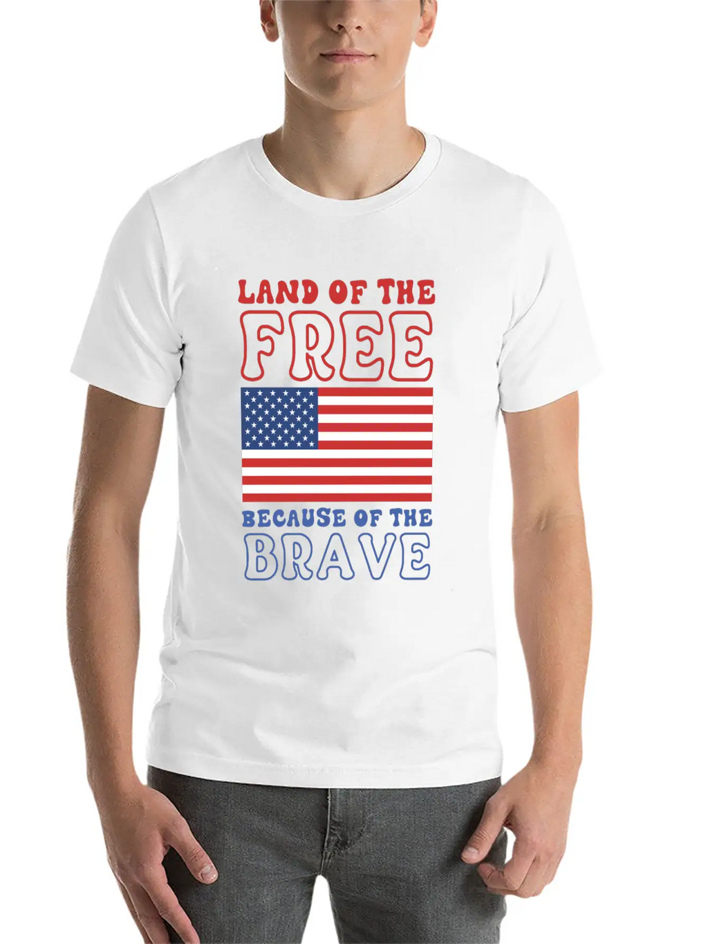Land Of The Free Because Of The Brave Classic Cotton Tee – Unisex Comfort For Any Season