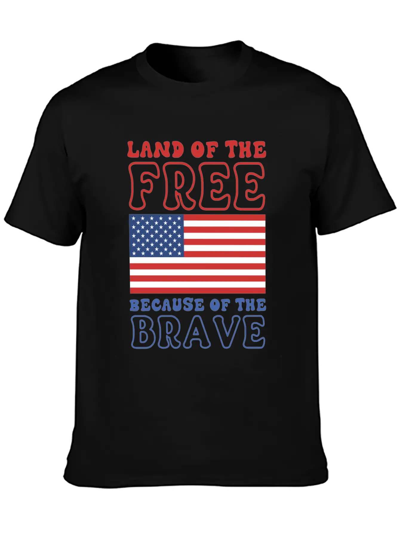 Land Of The Free Because Of The Brave Classic Cotton Tee – Unisex Comfort For Any Season