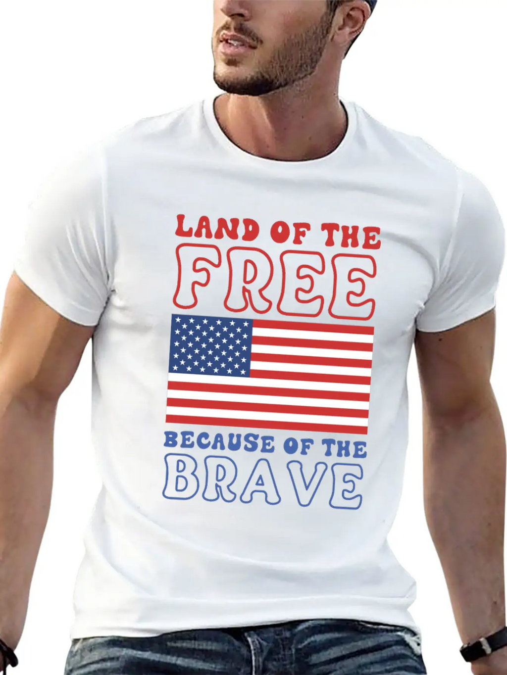 Land Of The Free Because Of The Brave Classic Cotton Tee – Unisex Comfort For Any Season