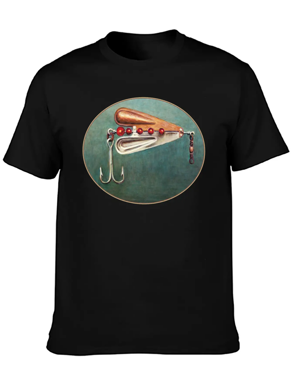 Large Hook Fishing Lure Timeless Short Sleeve Tee – Comfy And Minimalist Design