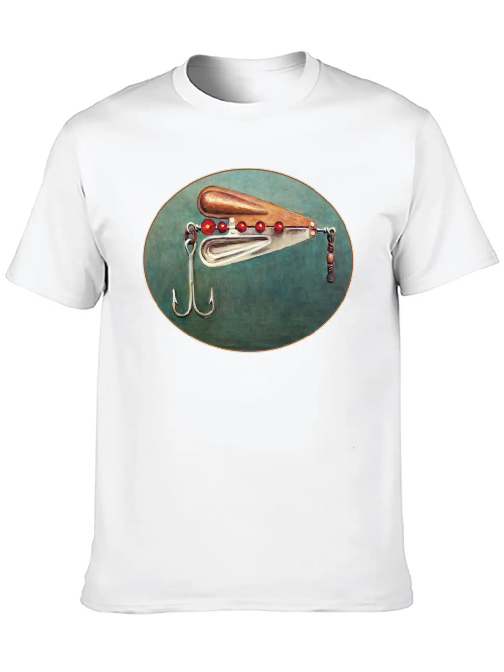 Large Hook Fishing Lure Timeless Short Sleeve Tee – Comfy And Minimalist Design