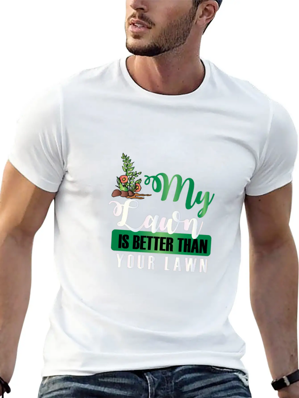Lawn Meadow English Mowing Manure Garden Essential Cotton Tee For Daily Outfits – Unisex Style