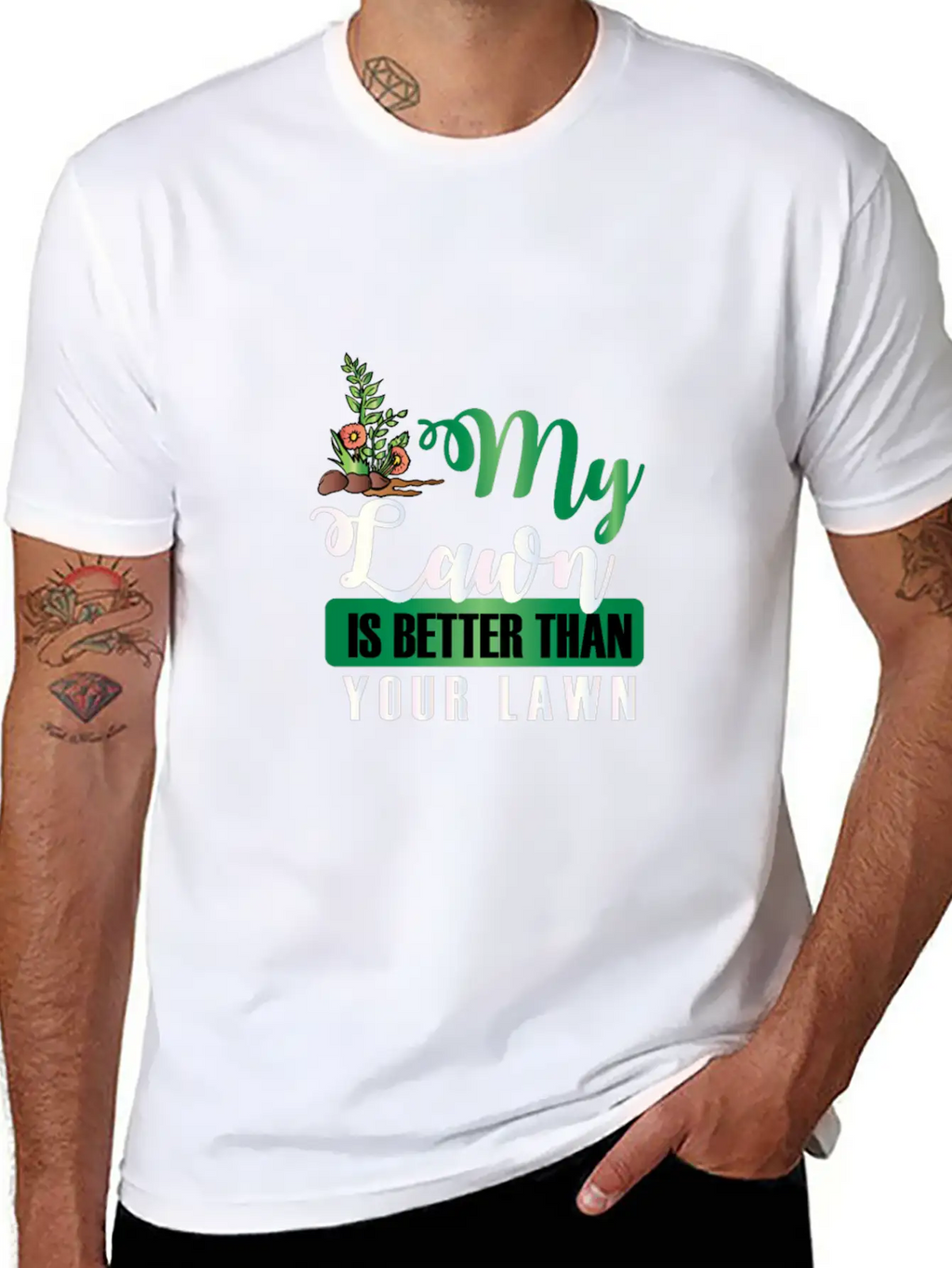 Lawn Meadow English Mowing Manure Garden Essential Cotton Tee For Daily Outfits – Unisex Style