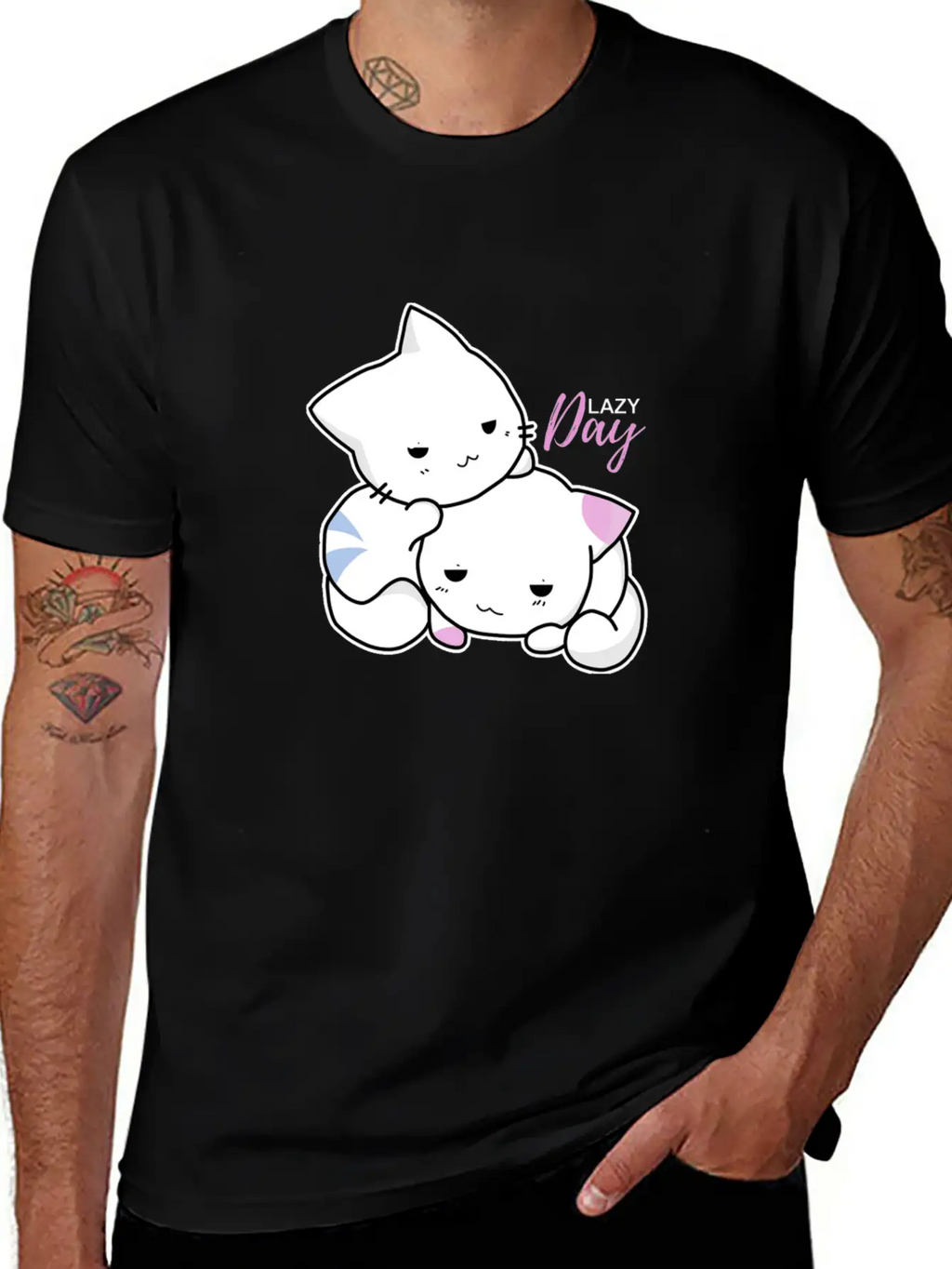 Lazy Day Cats Timeless Short Sleeve Tee – Comfy And Minimalist Design