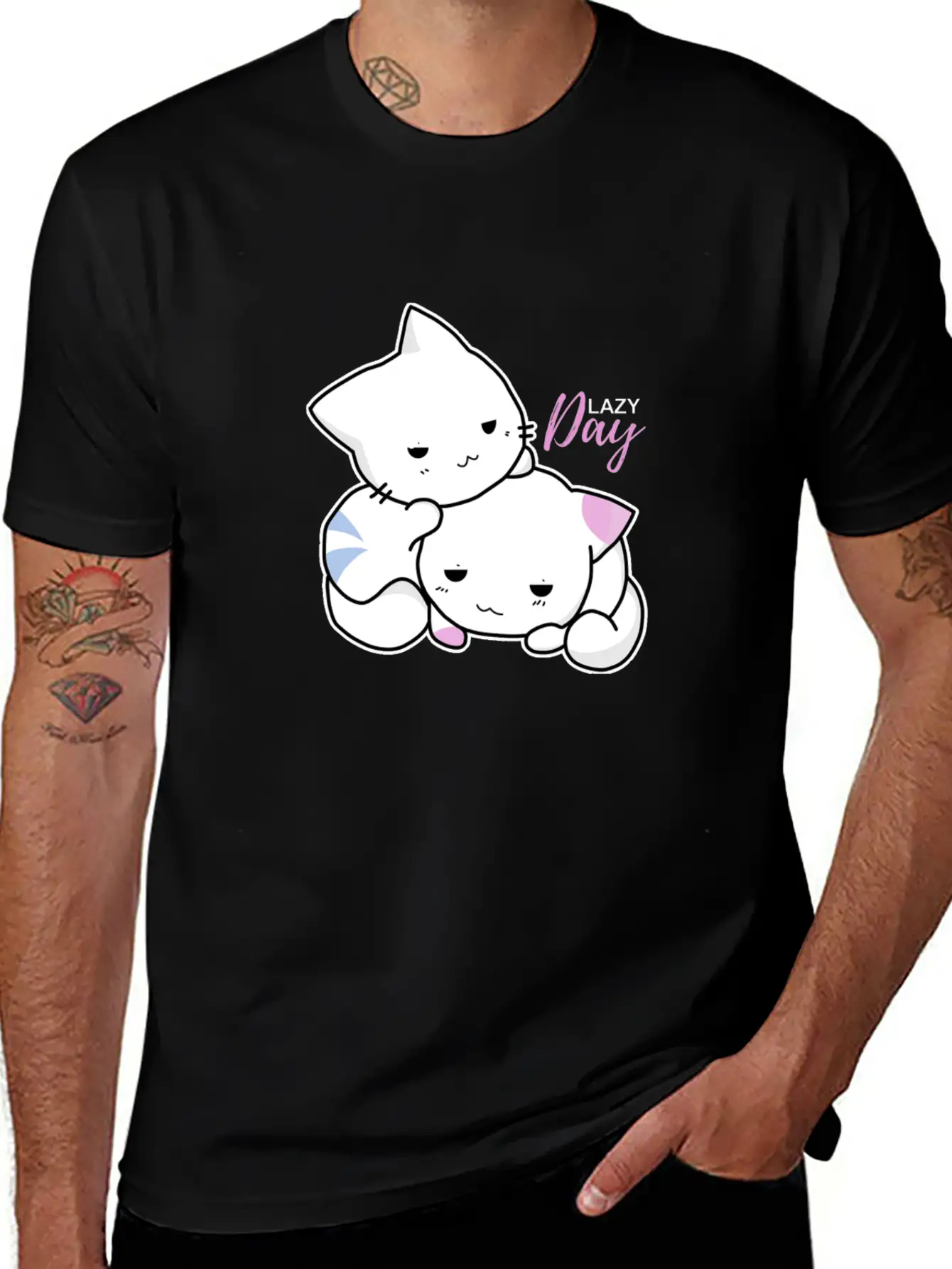 Lazy Day Cats Timeless Short Sleeve Tee – Comfy And Minimalist Design