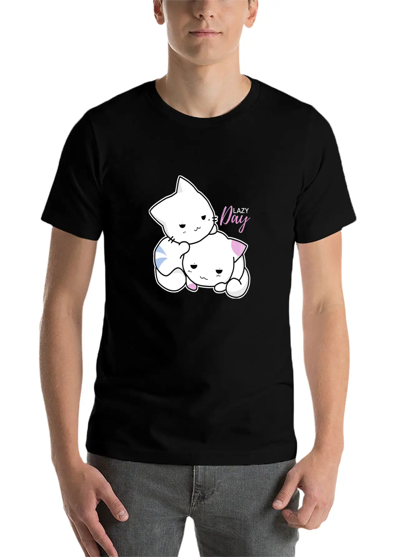 Lazy Day Cats Timeless Short Sleeve Tee – Comfy And Minimalist Design