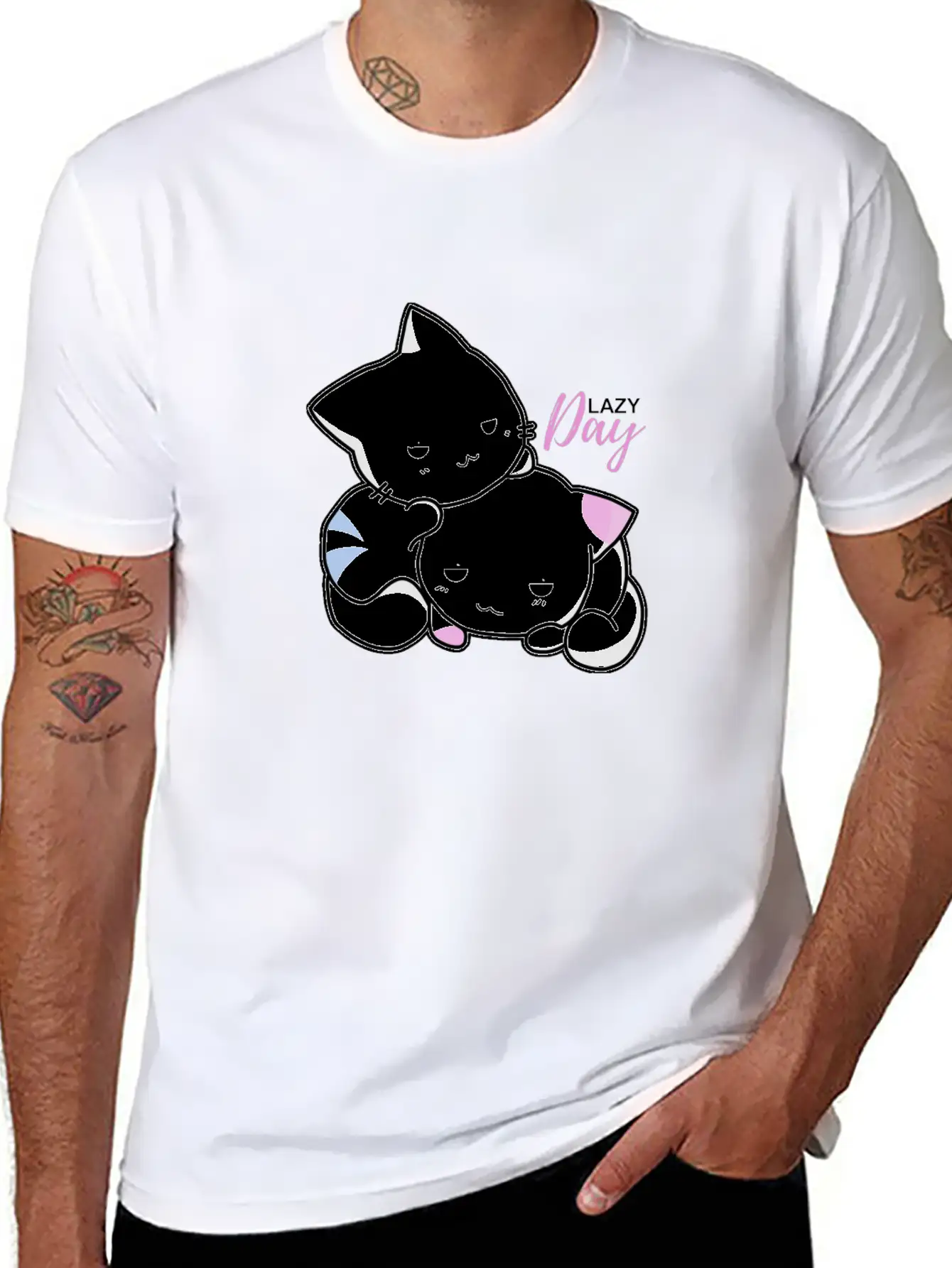 Lazy Day Cats Timeless Short Sleeve Tee – Comfy And Minimalist Design