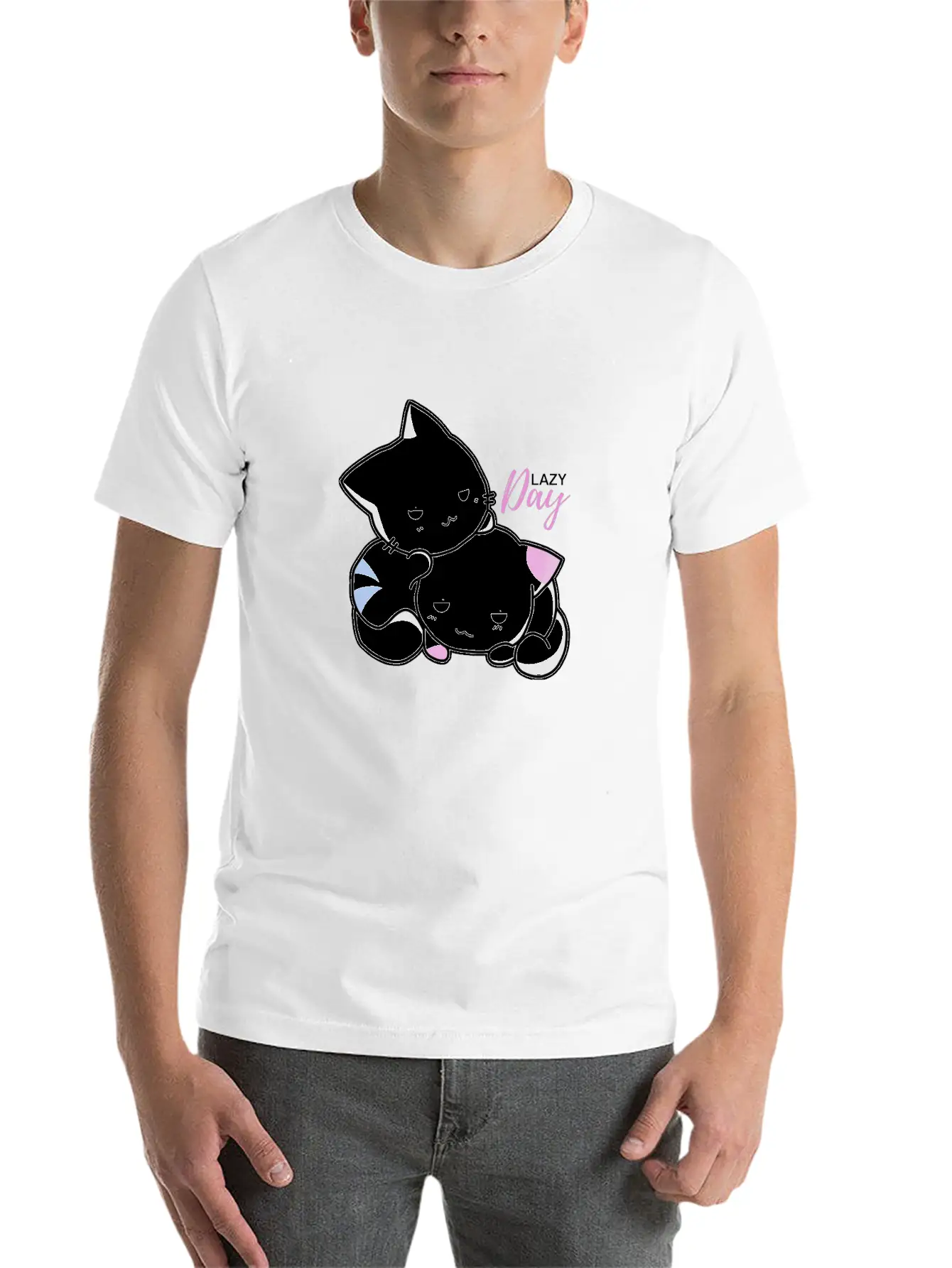Lazy Day Cats Timeless Short Sleeve Tee – Comfy And Minimalist Design