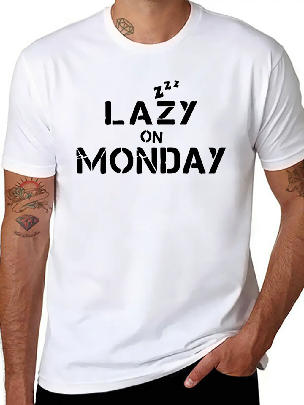 Lazy On Monday Basic Graphic T-Shirt – Daily Comfort In Soft Cotton