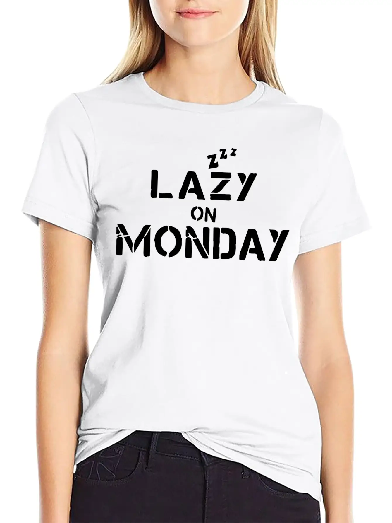 Lazy On Monday Basic Graphic T-Shirt – Daily Comfort In Soft Cotton