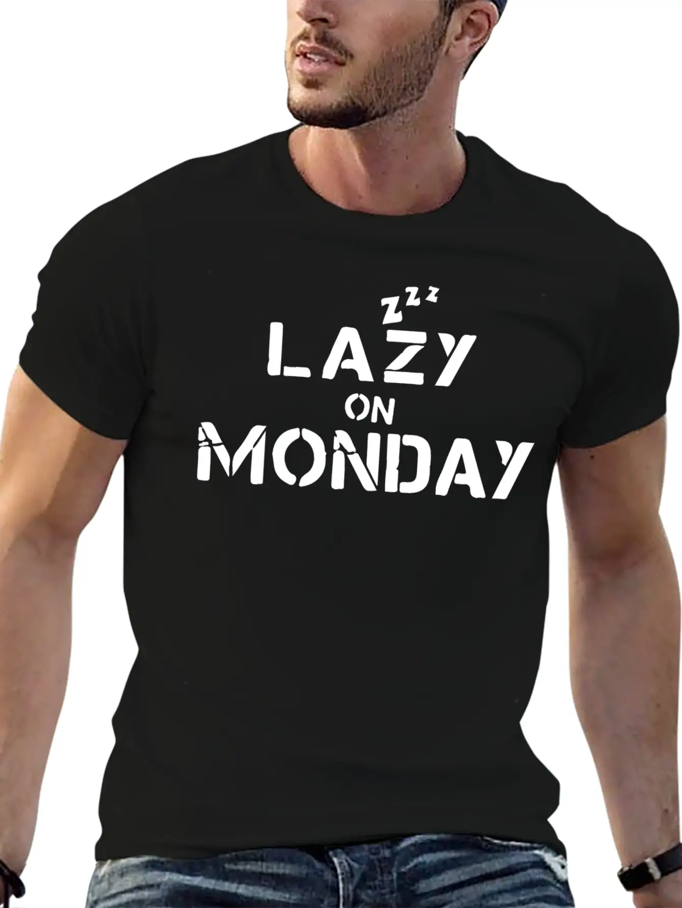 Lazy On Monday Basic Graphic T-Shirt – Daily Comfort In Soft Cotton
