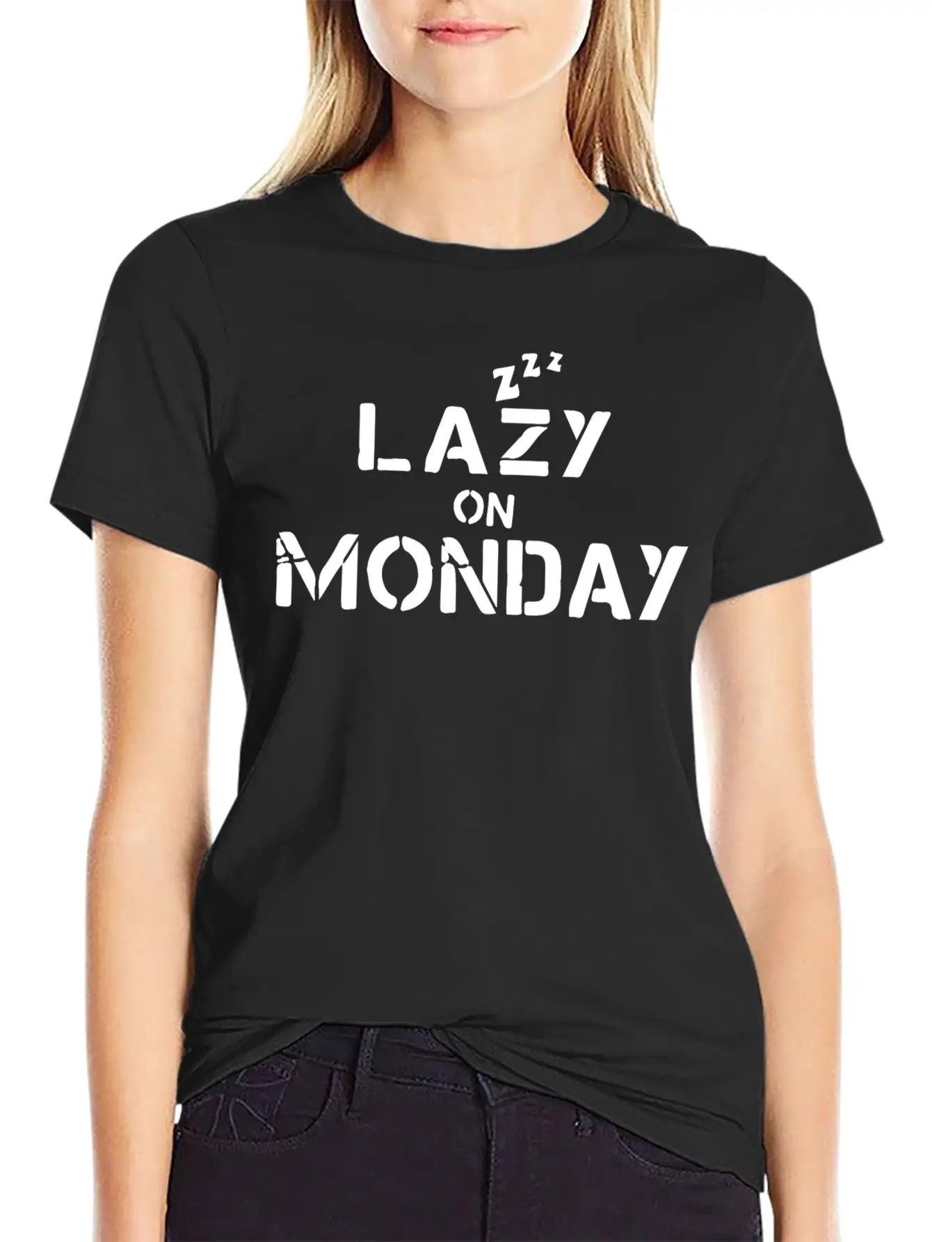 Lazy On Monday Basic Graphic T-Shirt – Daily Comfort In Soft Cotton
